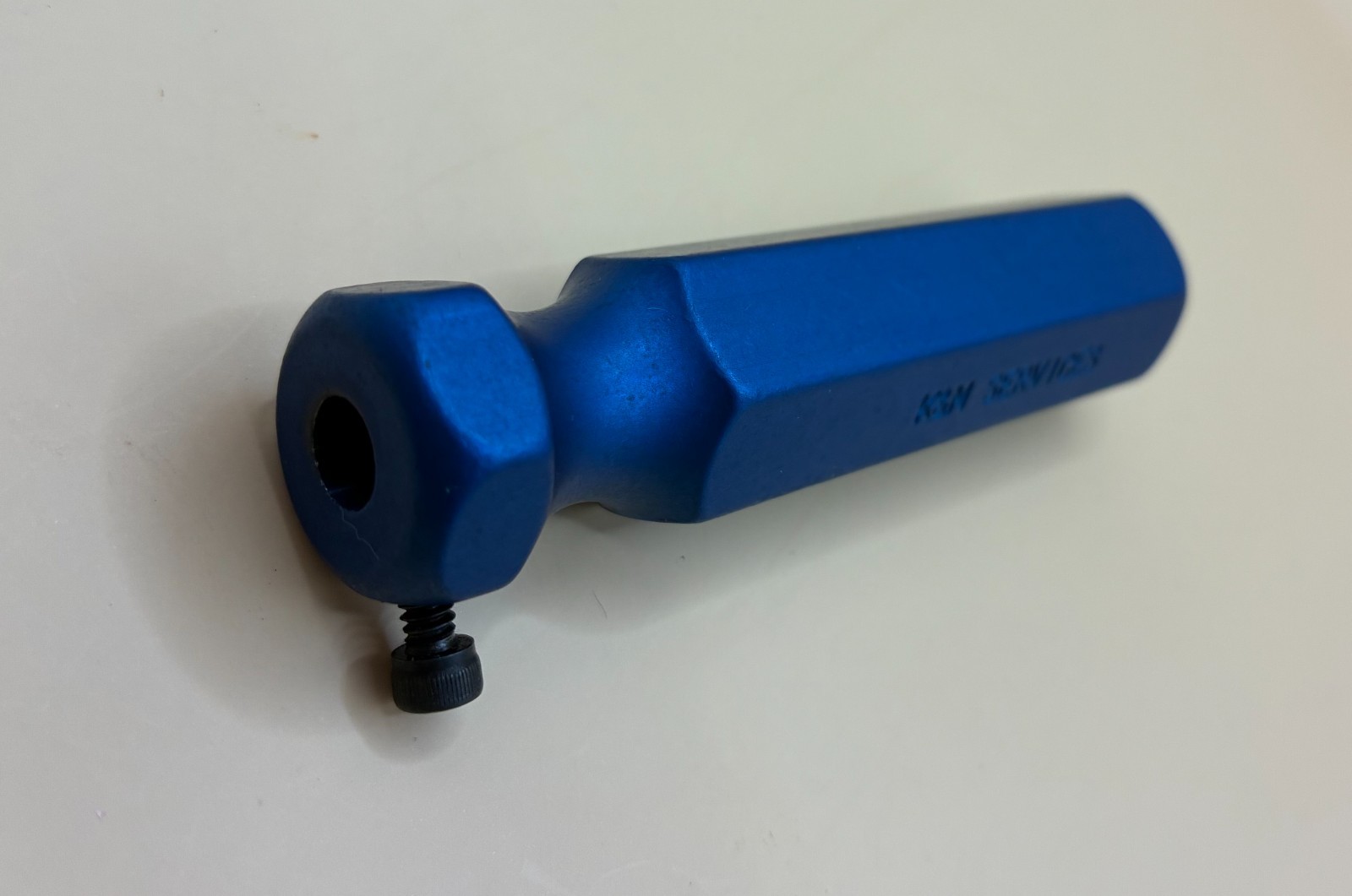 K&M Precision Neck Turner Reamer Primer Adapter ANODIZED BLUE Handle