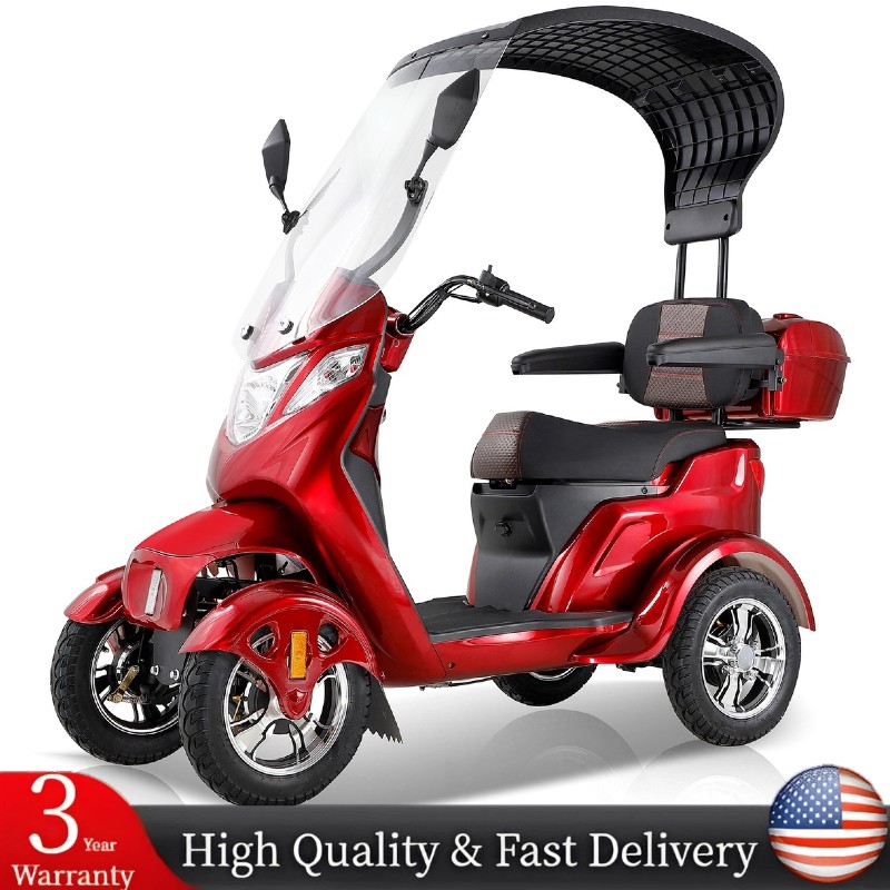 1000W Heavy Duty 4 Wheels Mobility Scooters for Seniors & Adults 500lbs Capacity