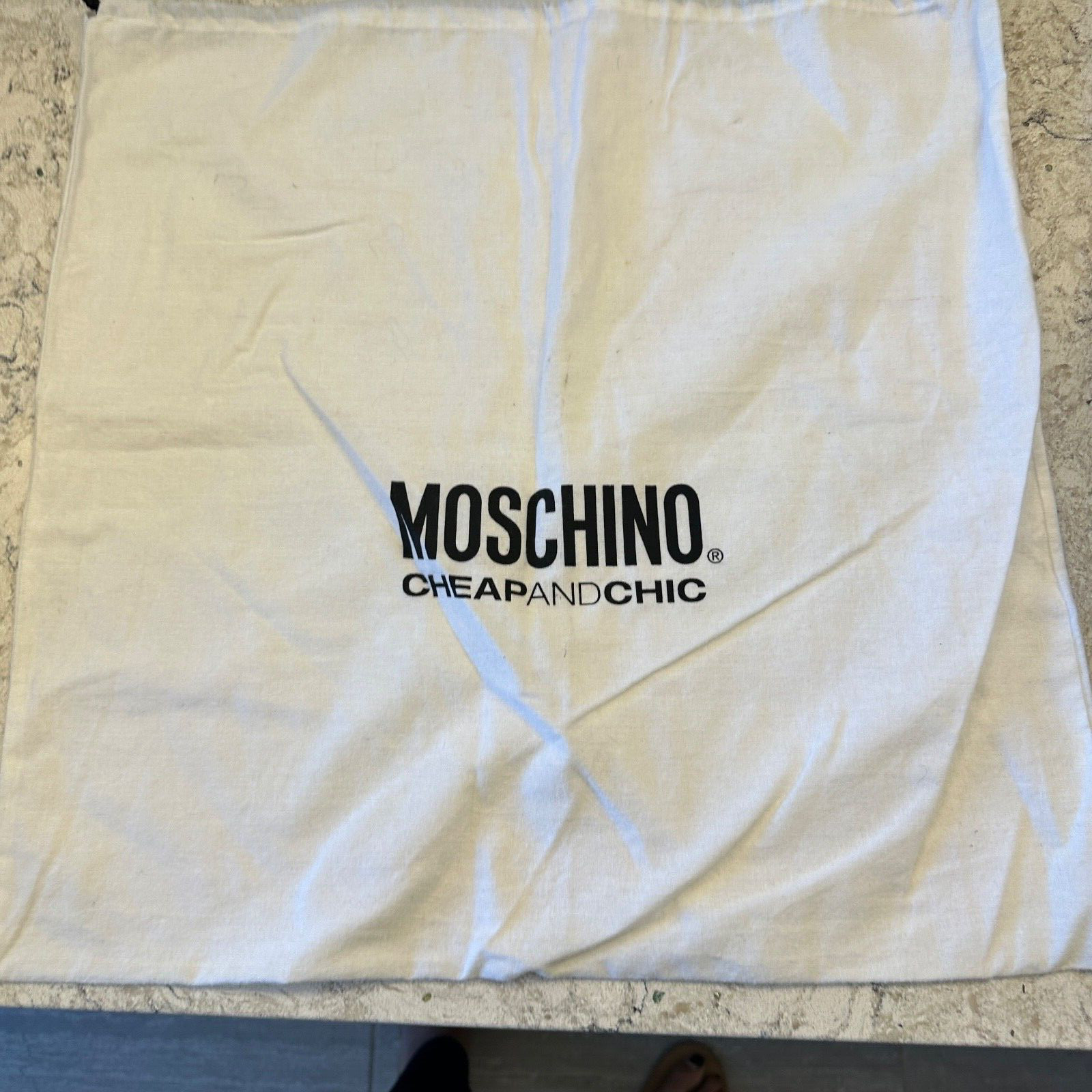 Pre- Owned Moschino Drawstring Dustbag 20" W x 19" H