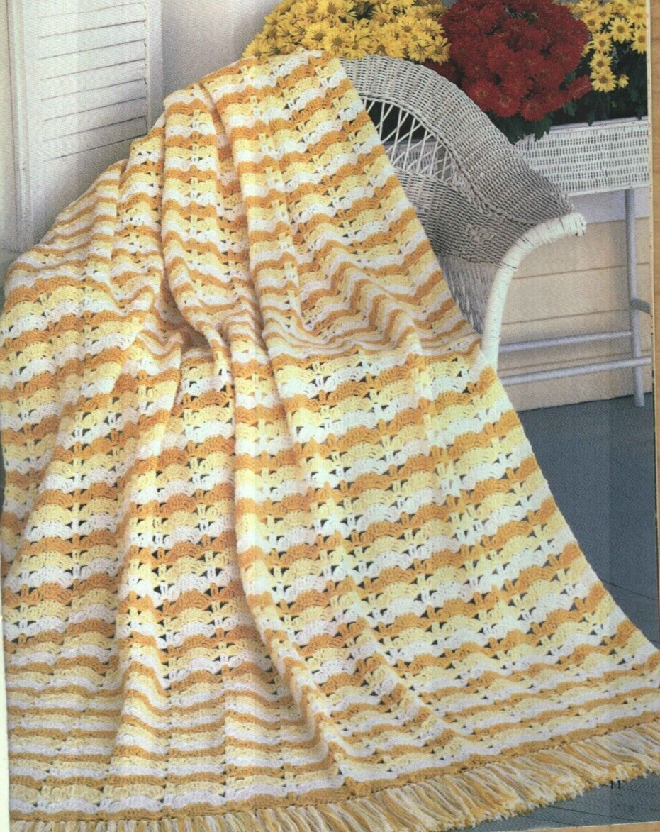NEW AFGHAN SAVINGS 6 CREATIVE DESIGNS DIGEST SIZE KNIT & CROCHET PATTERN BOOK