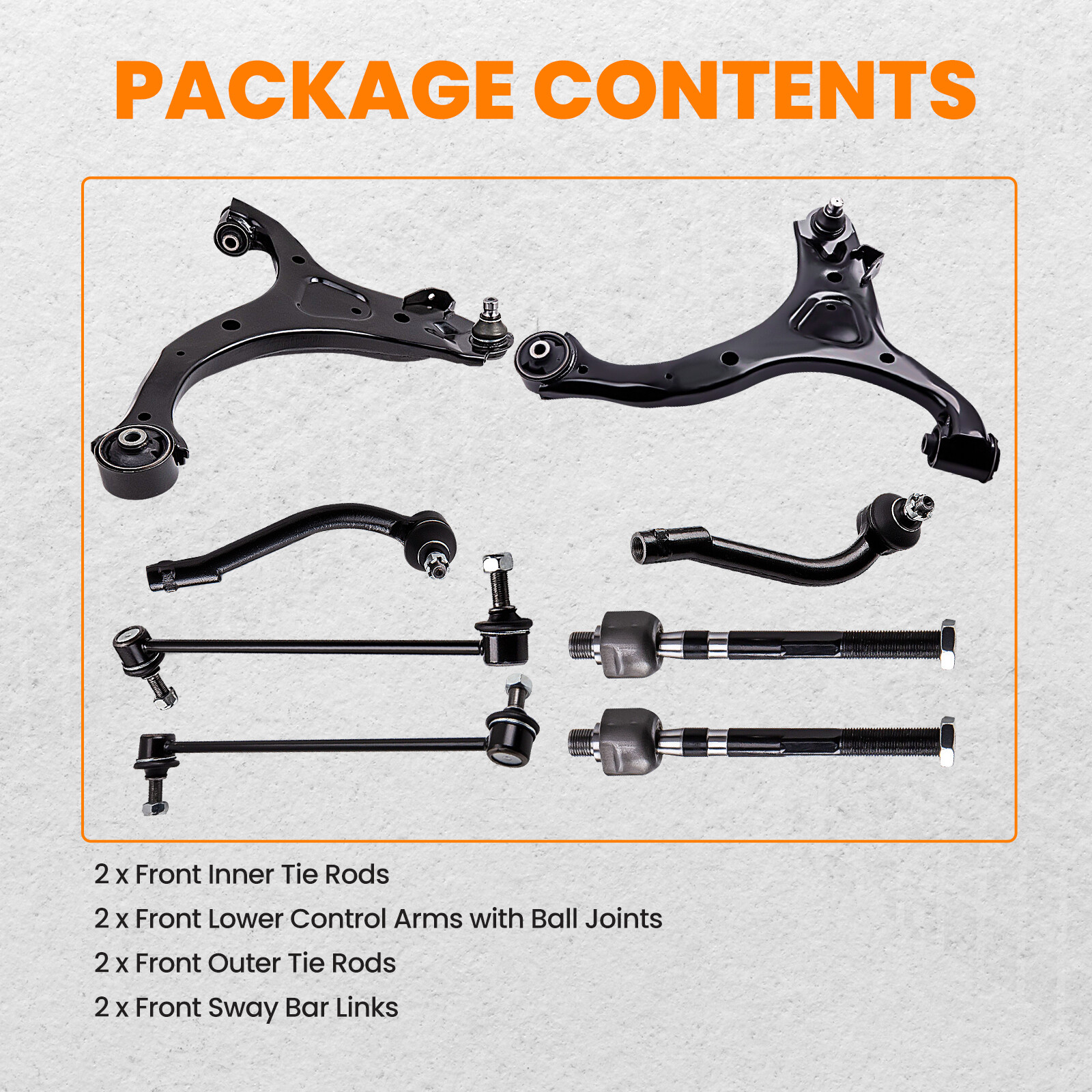 8Pcs Left Right Front Lower Control Arms for Kia Sorento 2011-2013 K621686