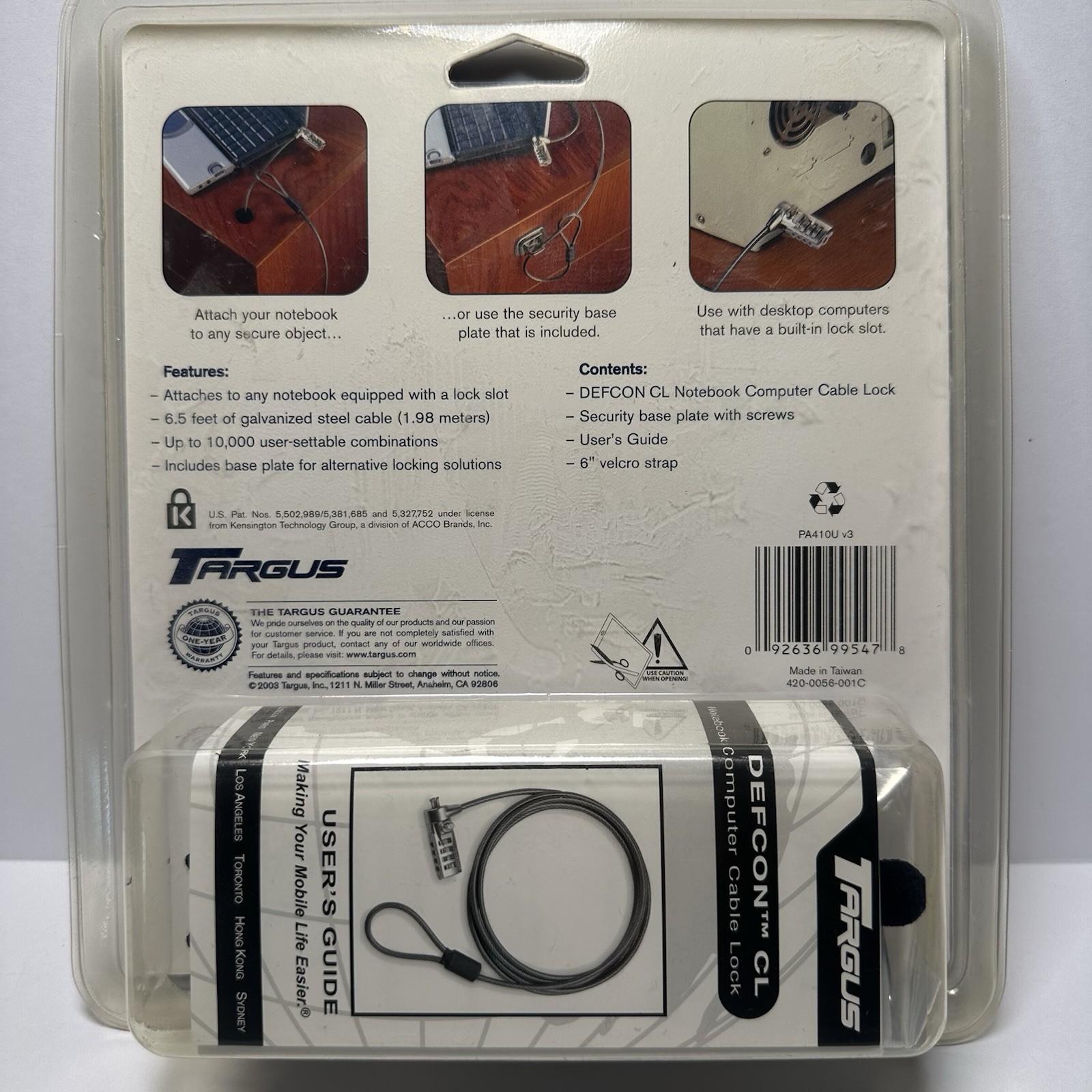 NEW 4 Digit COMBINATION CABLE LOCK-Notebook Laptop PC-Security-Targus Defcon CL