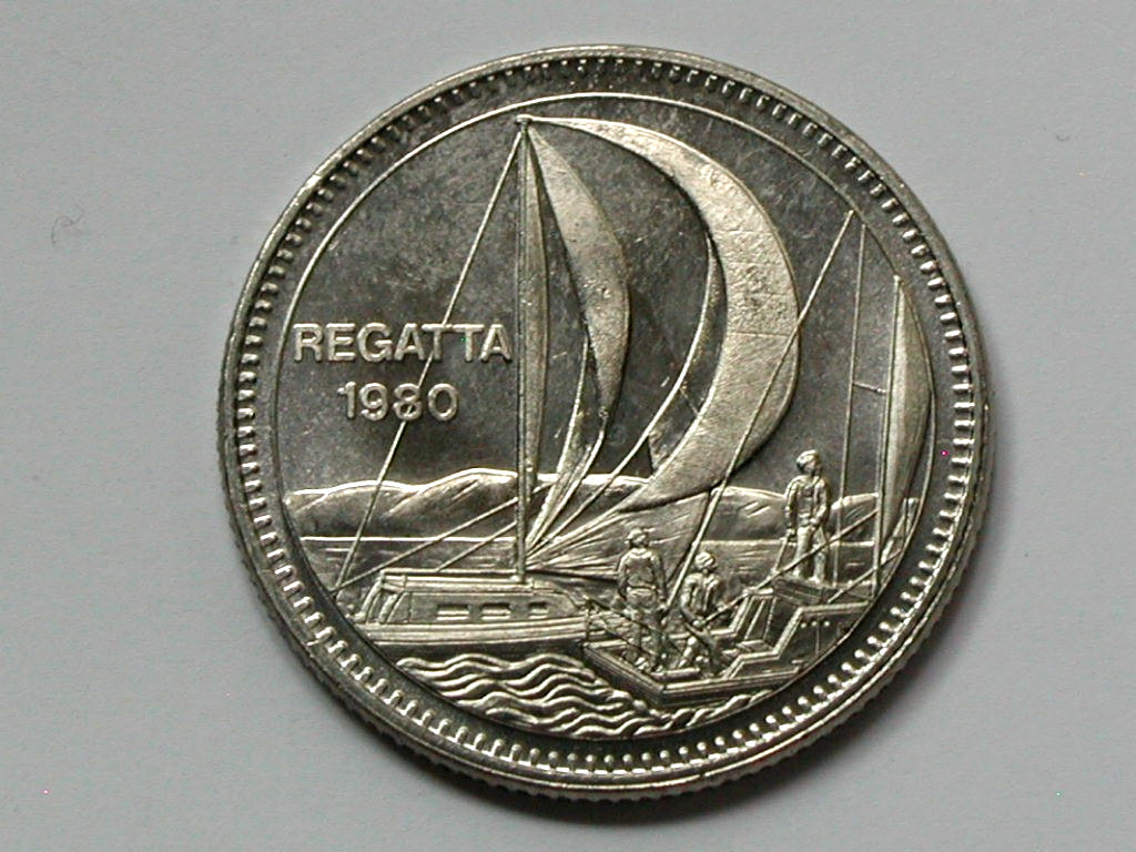 Kelowna BC CANADA 1980 Trade DOLLAR Token for Sailing Regatta Sailboat Race