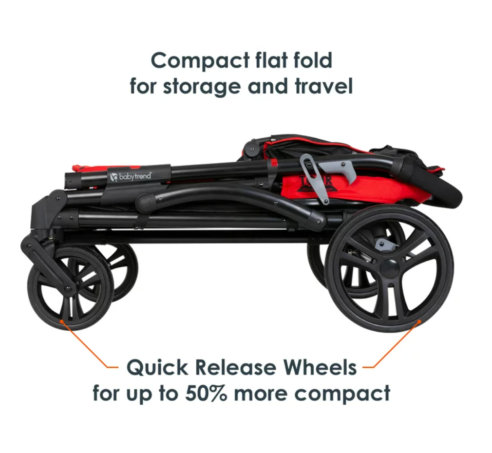 Coche Para Bebes Cochecito Para Niños Convertible Pull Wagon Stroller Red NEW