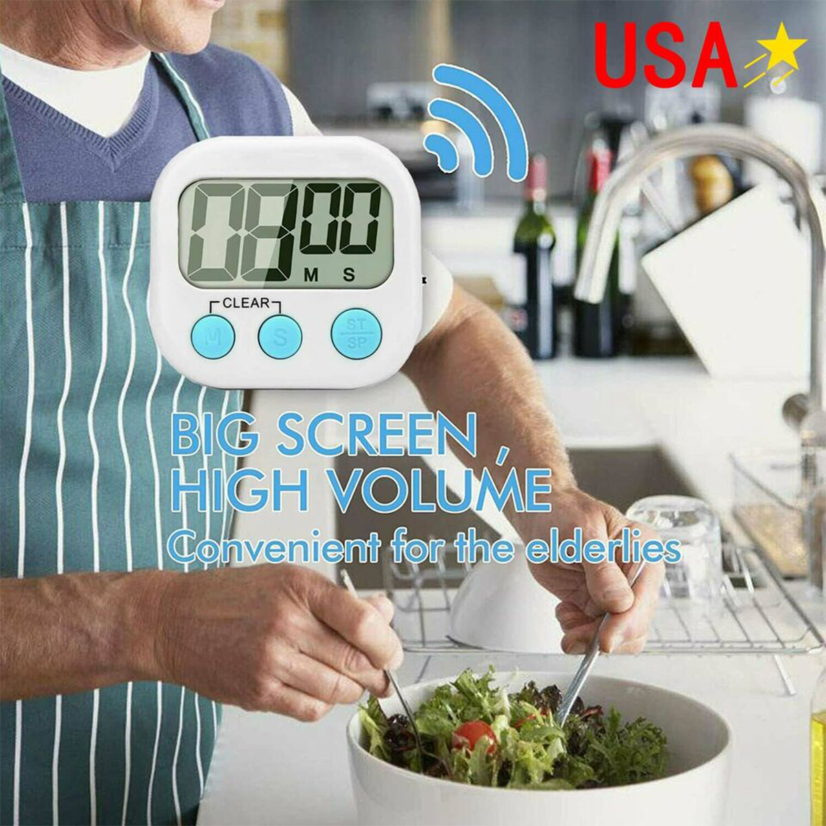 Digital Kitchen Cooking Timer Also Used For Learning Work Exercise Timer