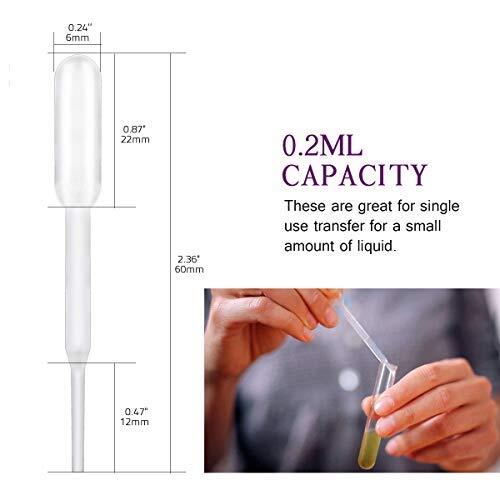 0.2ml Plastic Mini Transfer Pipettes For Liquid Mixture 350pcs Disposable Droppe