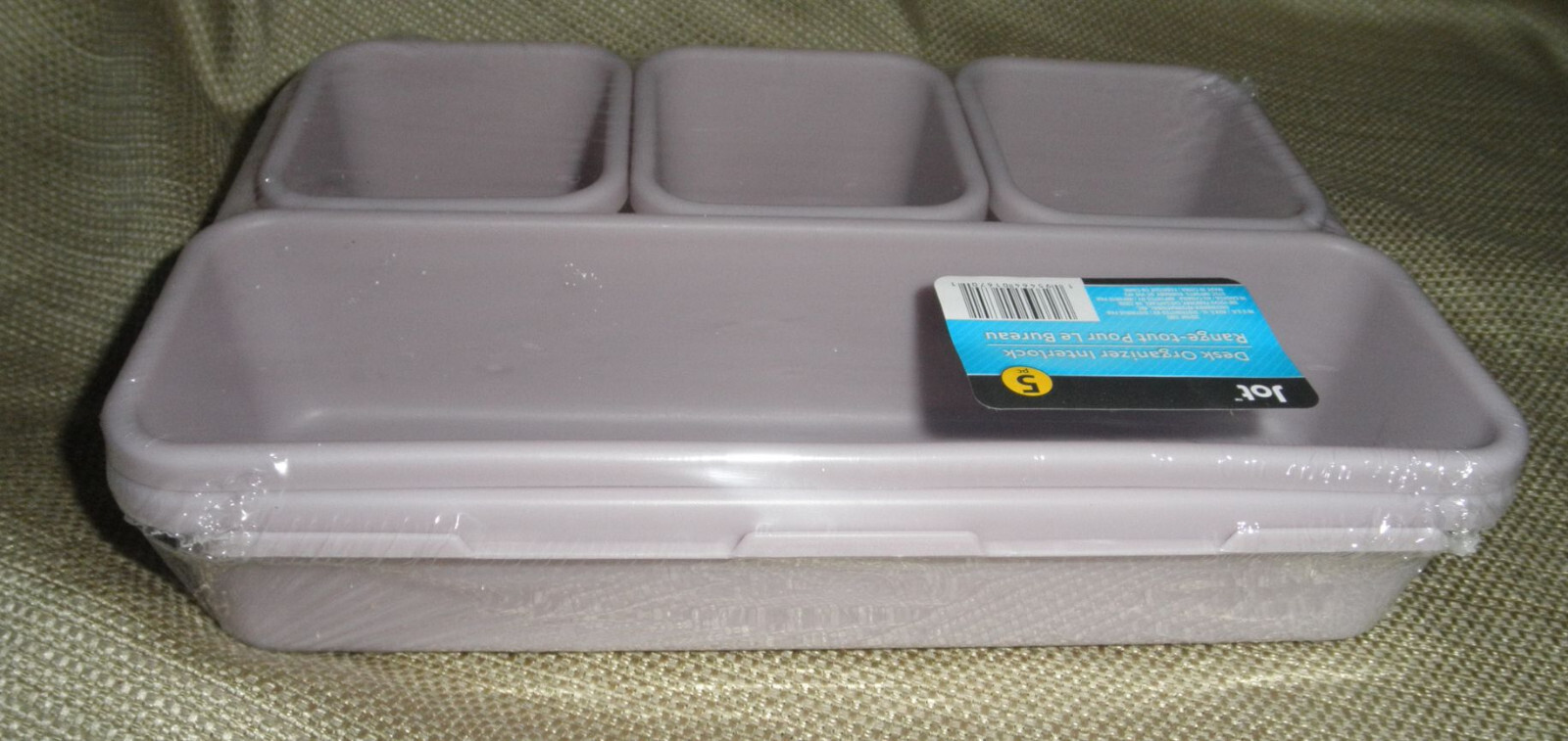 NEW by JOT, DESK ORGANIZER INTERLOCK 5 PIECES (LIGHT PURPLE) OFFICE, PLASTIC