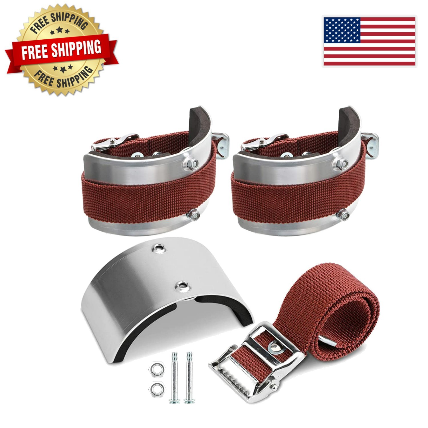 Replacement Leg Strap Kit for Drywall Stilts – 2 PCS With Foam Padding & Screws