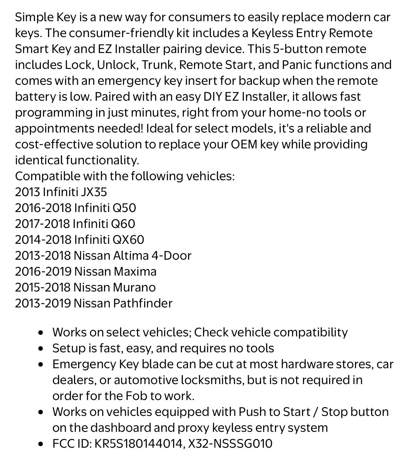 Car Keys Express - Nissan Simple Key - 5 Button Smart Key Remote and programm...