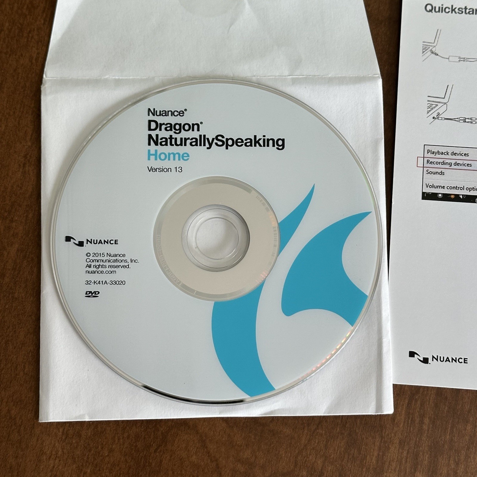 Nuance Dragon Naturally Speaking 13 Home Speech Recognition Software w/USB Adapt