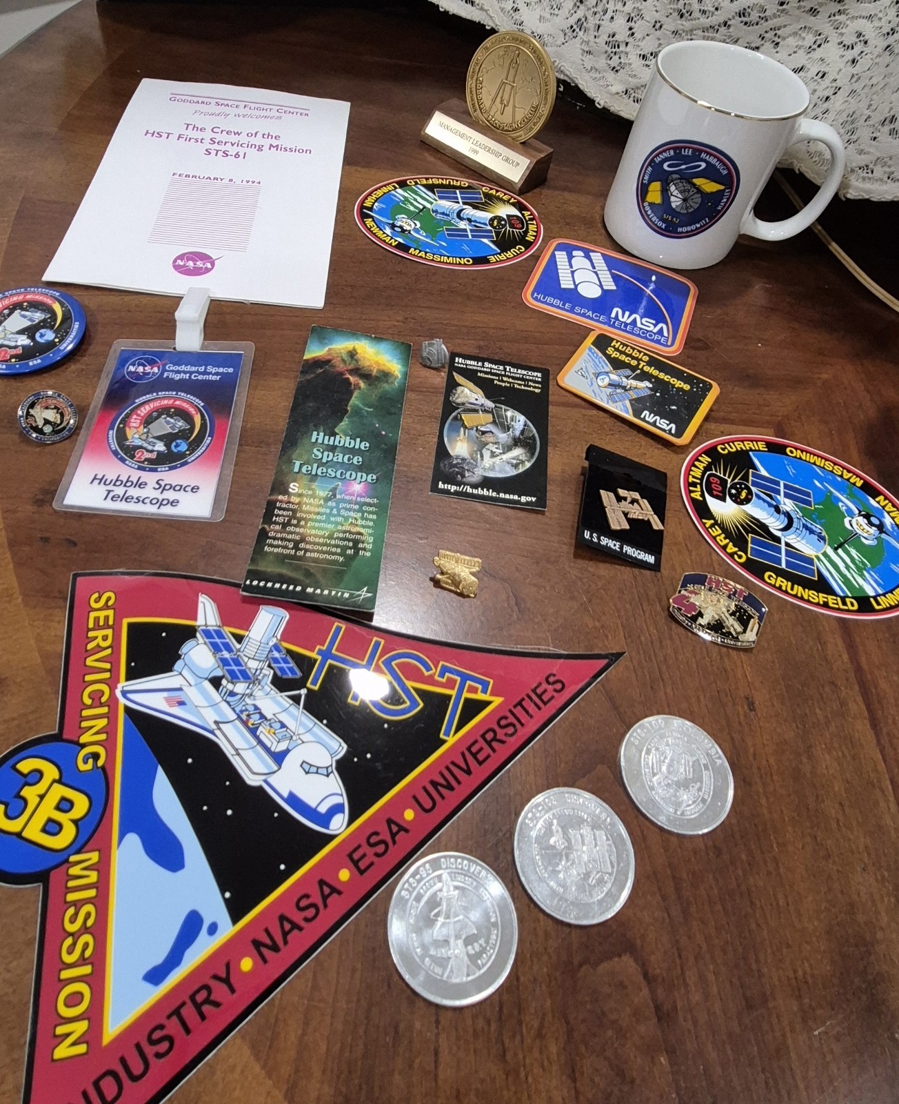 Large NASA Lot From Aerospace Engineer Employee's Hubble Mission Items.