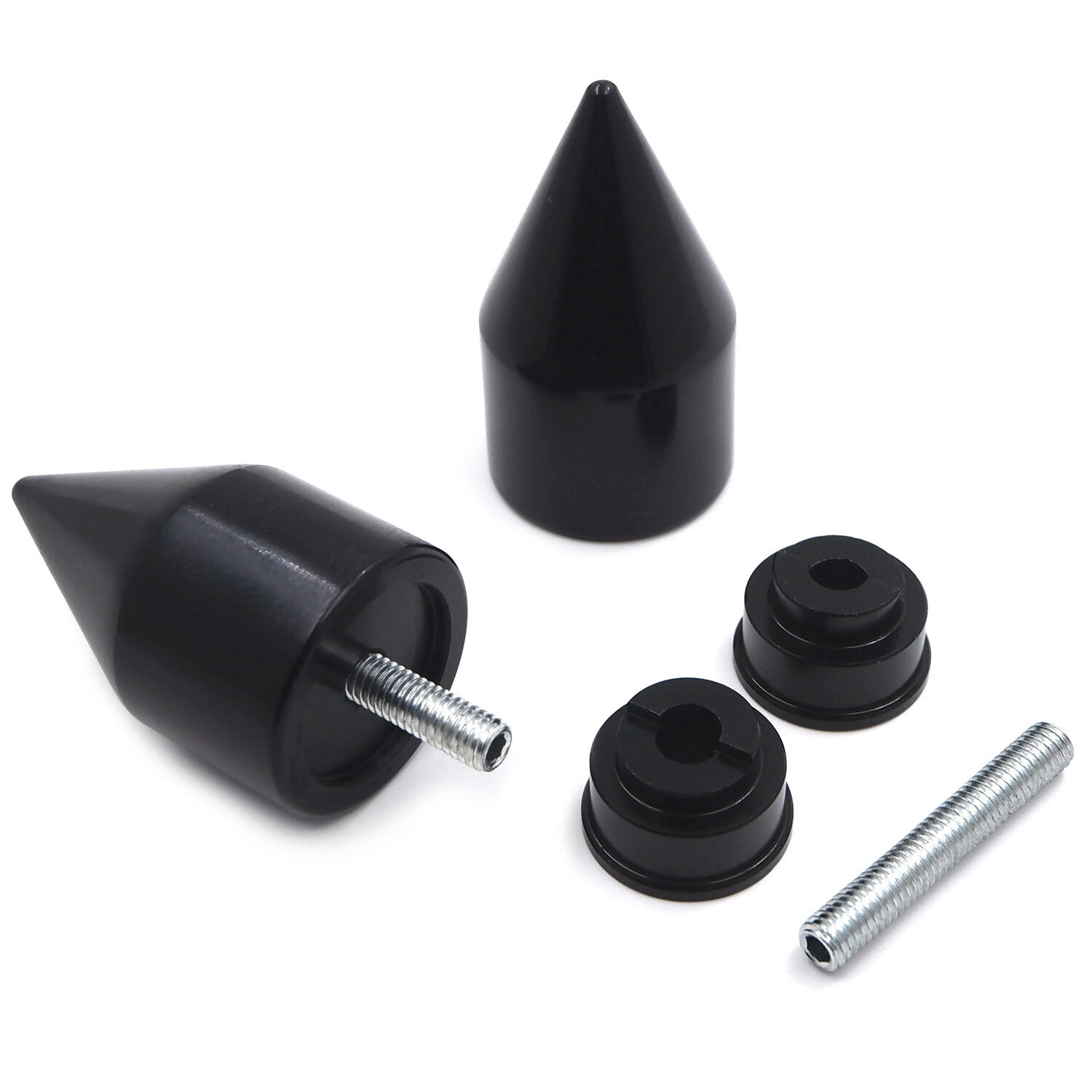 Black Spike Bar Ends Hand Grip Handlebar End Caps For Honda CBR 600RR 2003-2013