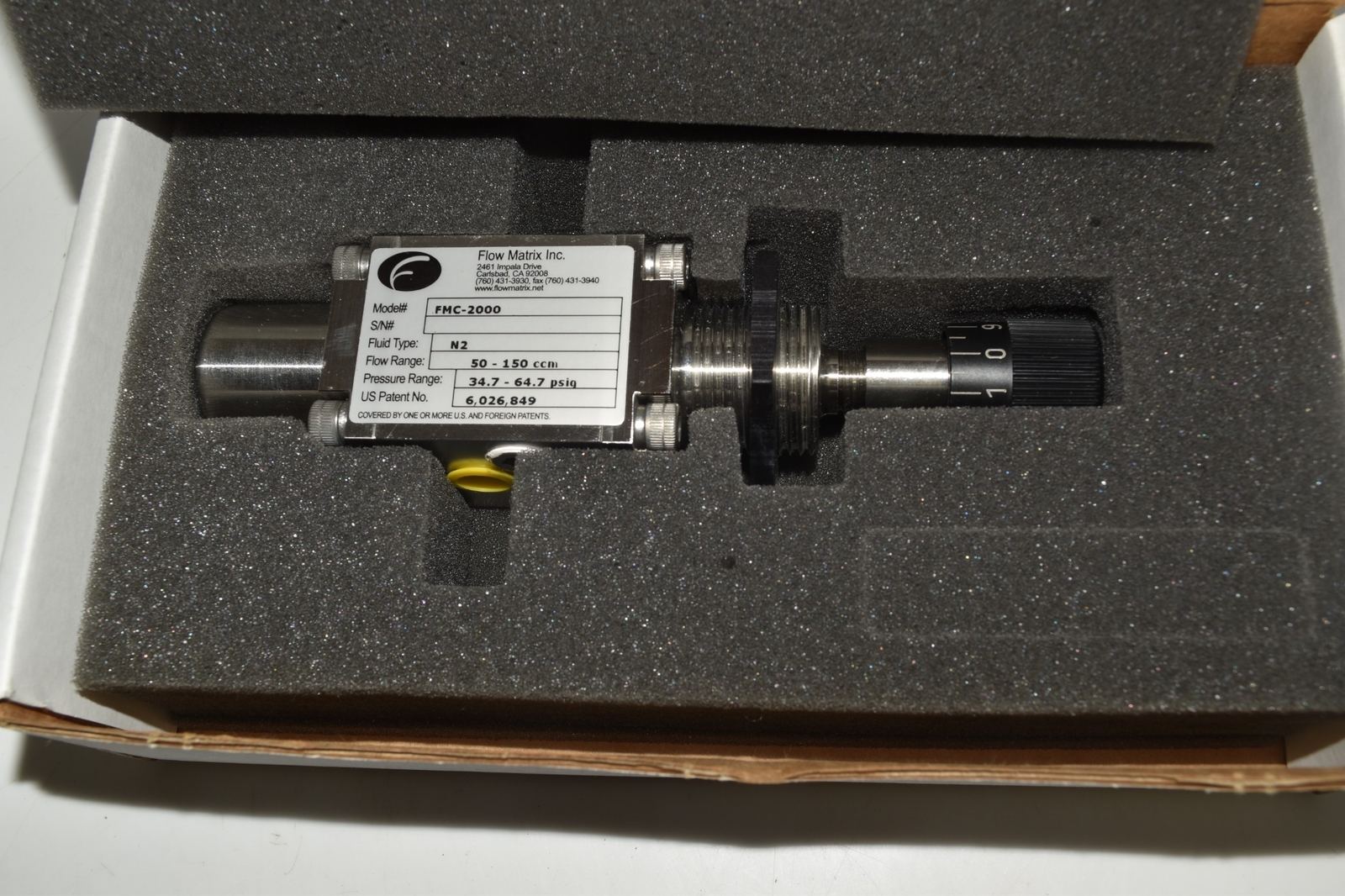 FLOW MATRIX FMC 2000 Mechanical Flow Controller - NEW IN BOX (LVP40)