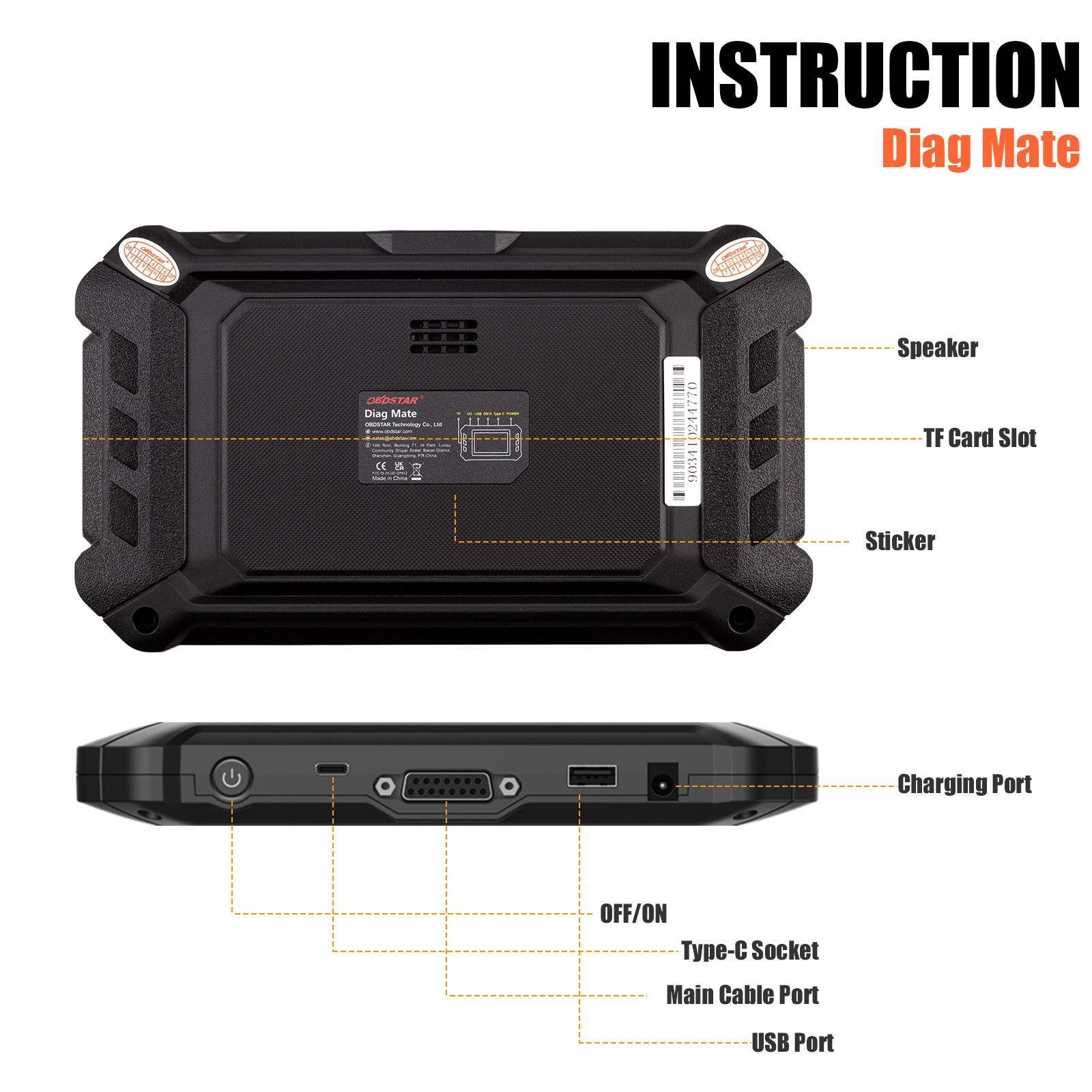 OBDSTAR Diag Mate Marine Diagnostic Scanner Code Reading Code Clear Action Test
