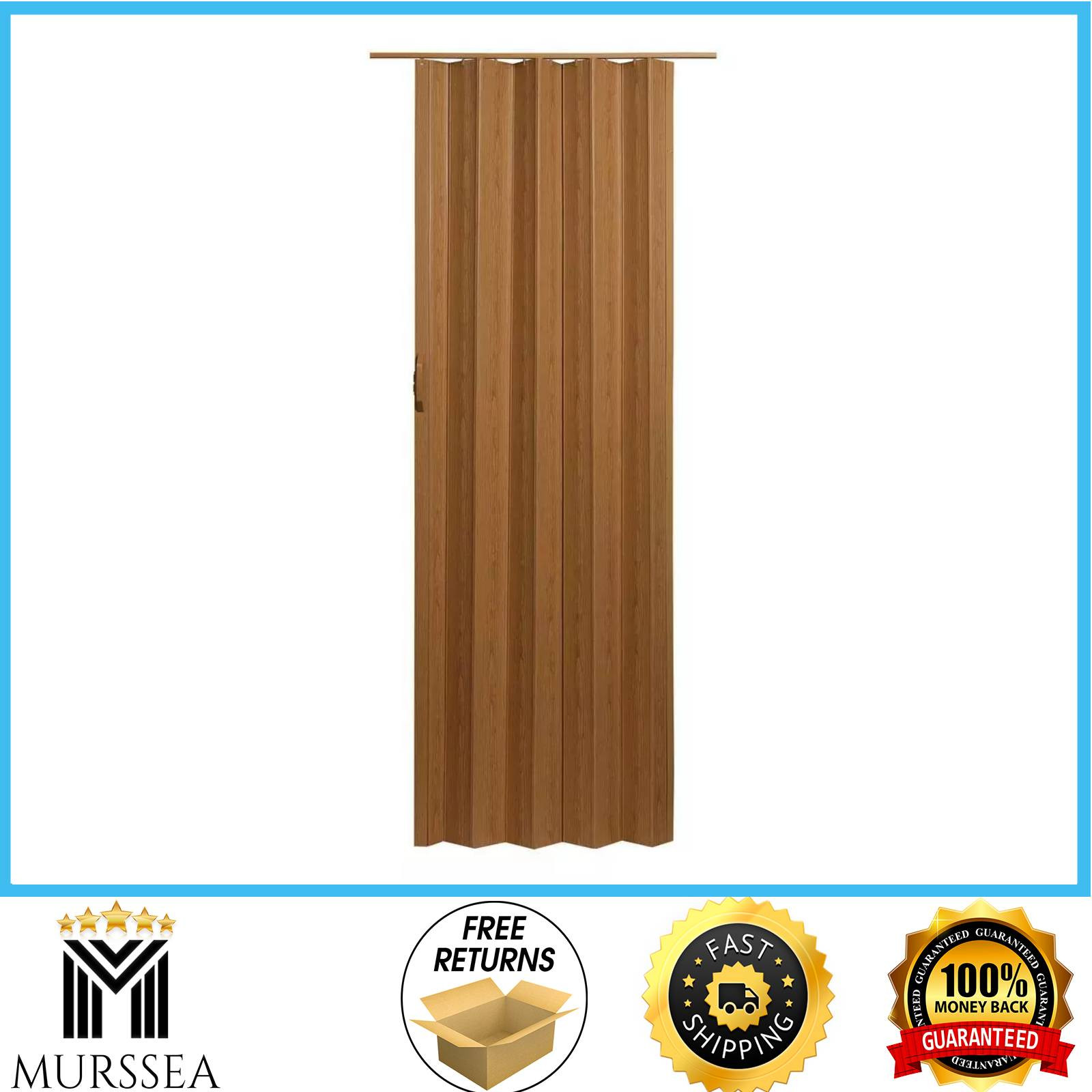 Spectrum Via 48 In. X 96 In. Fruitwood Vinyl Accordion Door , Closet Entryway