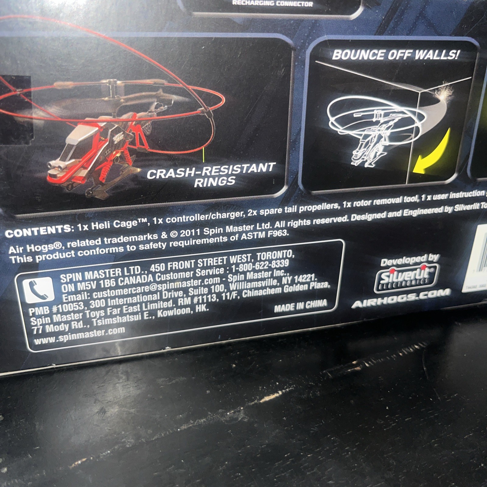 AIR HOGS HELI CAGE R/C REMOTE CONTROL HELICOPTER