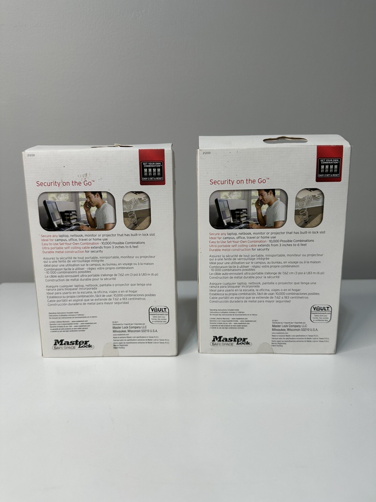 Lot of 2 Master Locks Safe Space Computer Combination Lock New