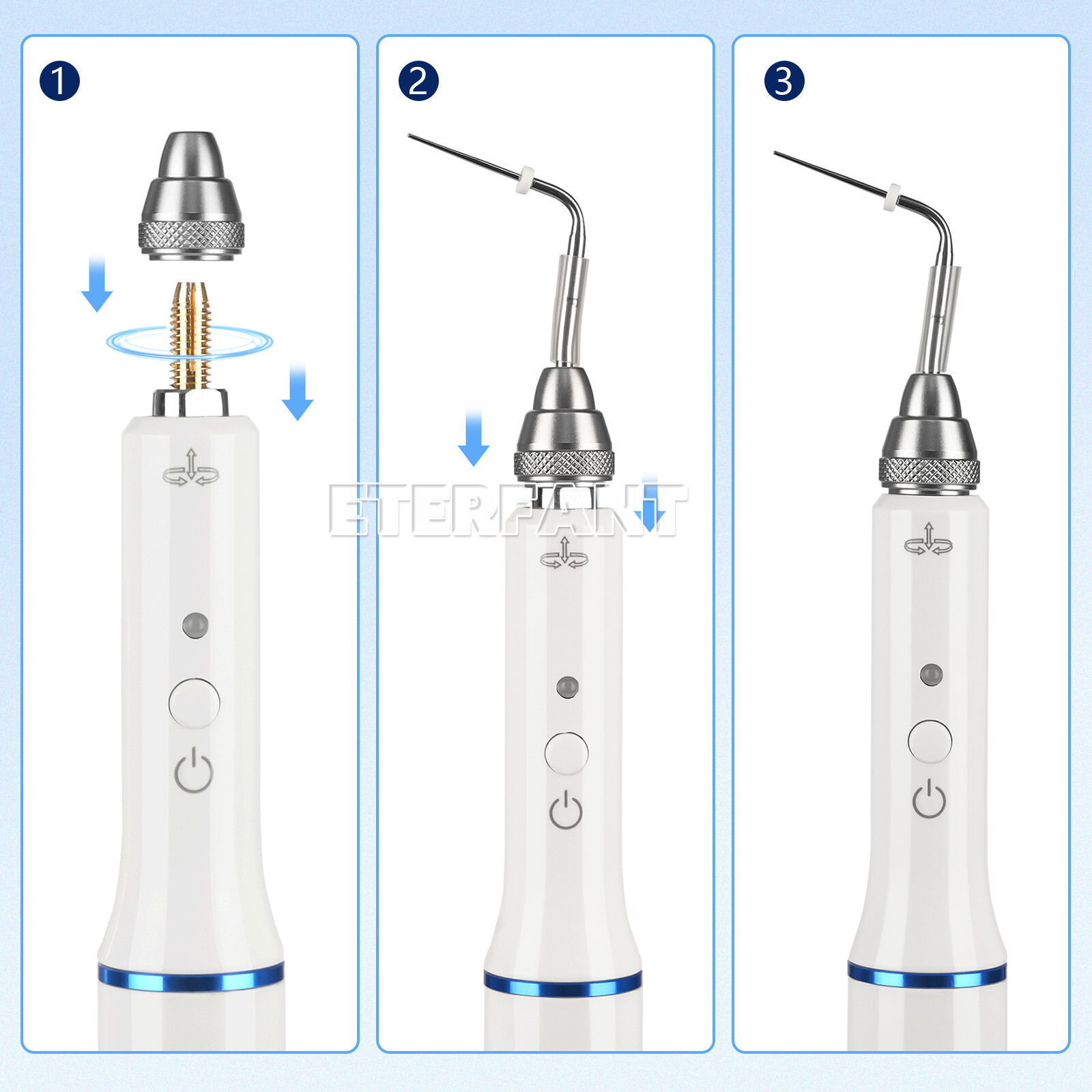 ETERFANT Dental Gutta Percha Obturation System Endo Heated Pen+2xTips white