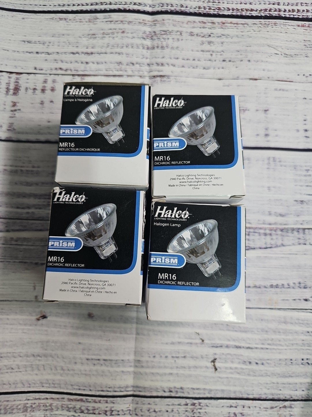 4 PACK Halco Prism MR16EXN 50 Watt  12V MR16 107484