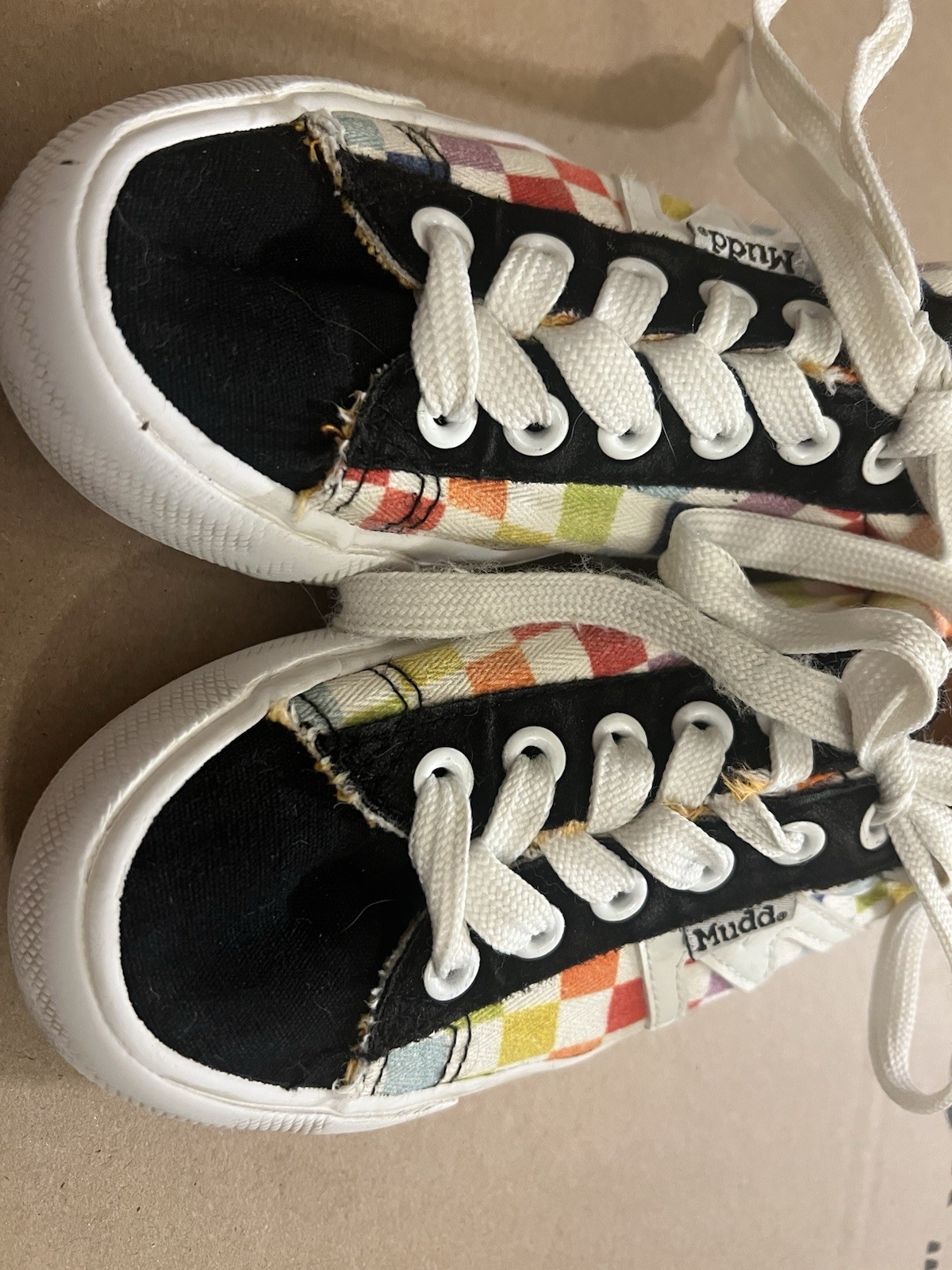 MUDD Multi Color Checked Sneaker Youth Size 1