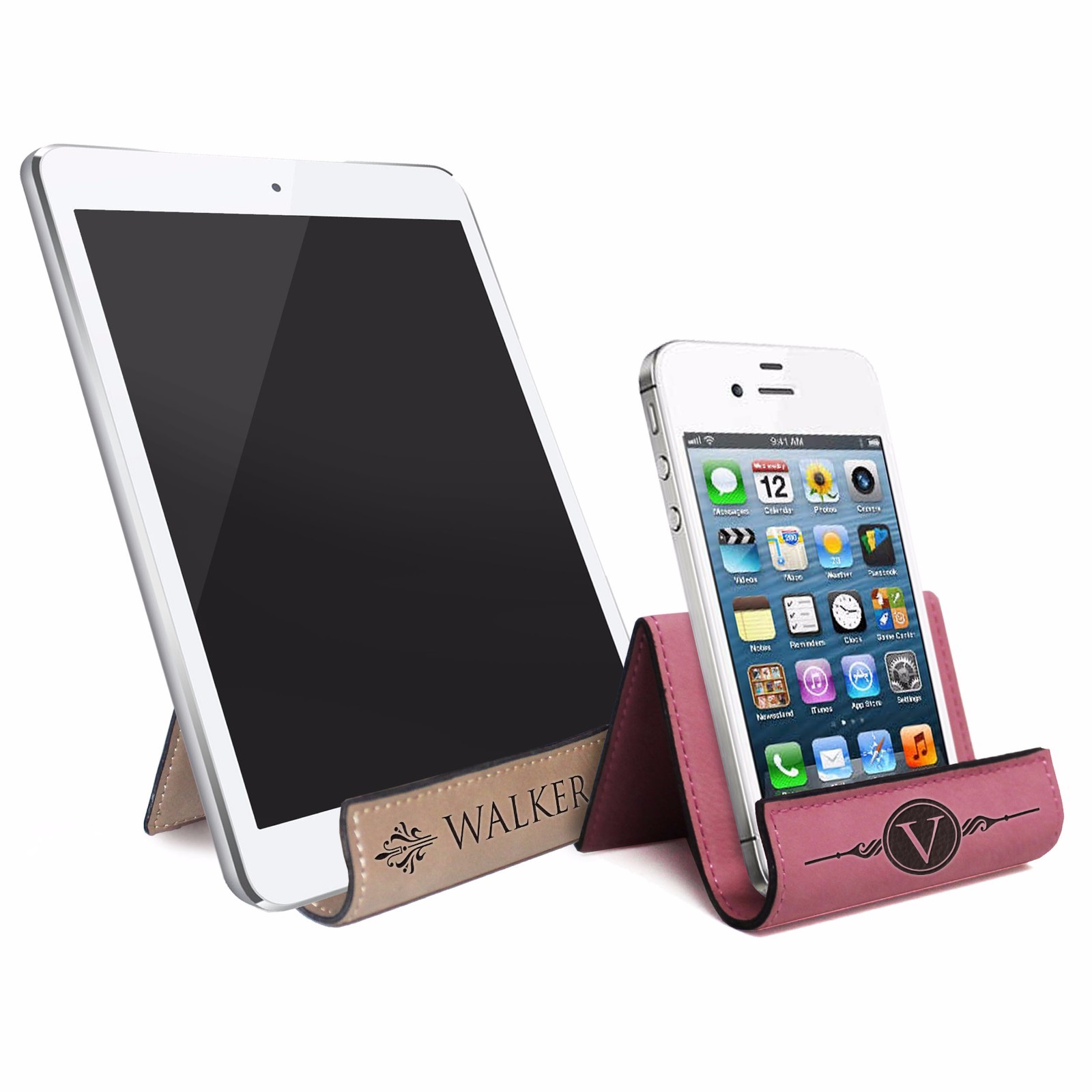 Custom Engraved Phone and Tablet Stand Holder for iPhone, iPad, Galaxy, Kindle