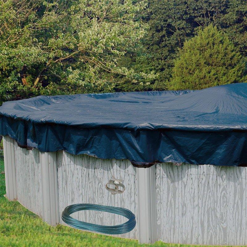 Swimline Round Polar Above Ground Winter Pool Cover, 10 Year Warranty, Blue