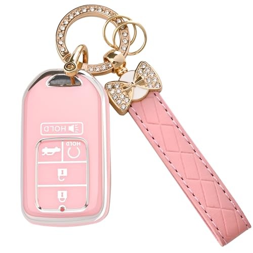 for Honda Key Fob Cover - Soft TPU Key Fob Case Shell Cover Holder Honda A