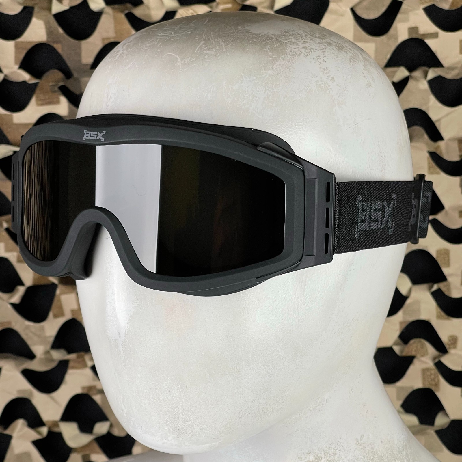 NEW BSX Tango Airsoft Goggle - Standard w/ Smoke Lens - Black