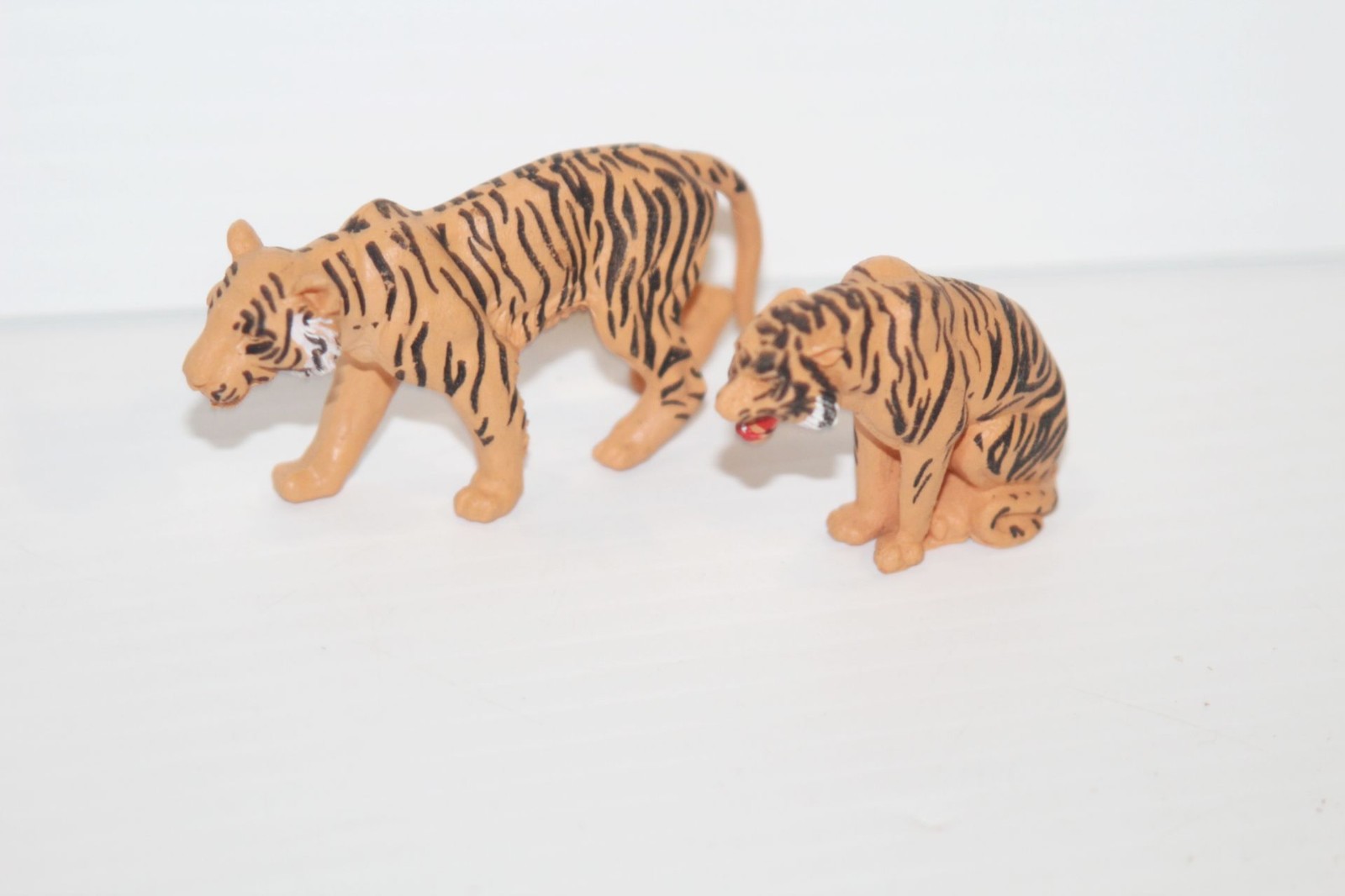 Vintage 1970s Britains Plastic Zoo Animals - Set of 2 Tiger (England) Toy Figure