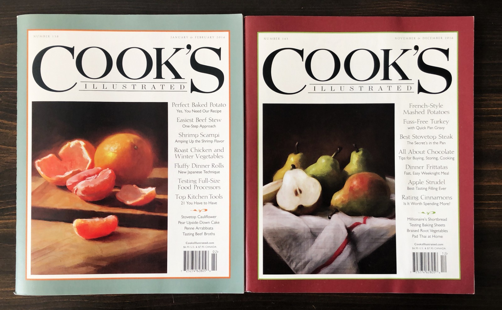 2016 Cook's Illustrated Magazine - Lot of 2