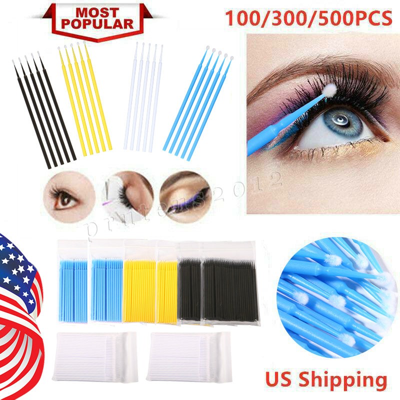US Dental Disposable Makeup Micro Applicator Brush Eyelash Extension Micro Brush