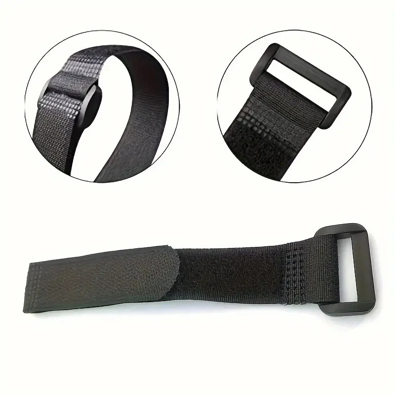 24" BLACK, HOOK & LOOP CABLE TIES NYLON STRAPS - 5 PACKS