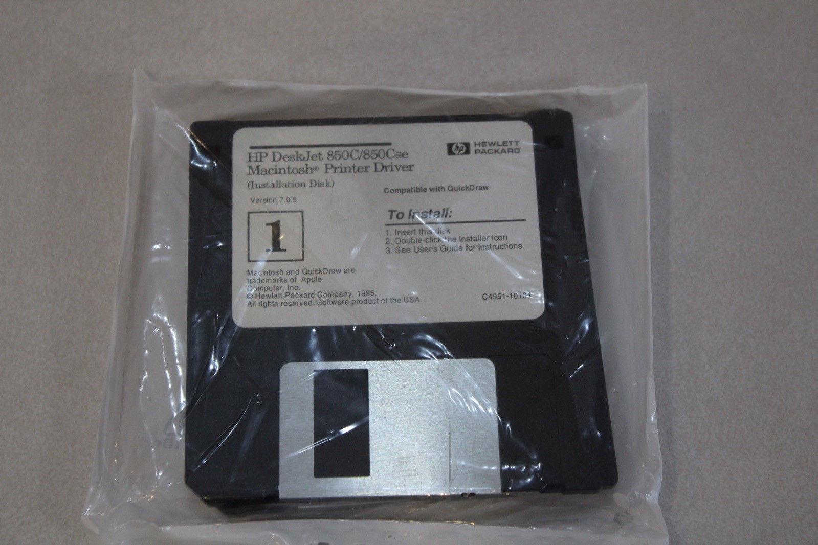 HP DESKJET 850C Printer Driver Macintosh Factory Sealed 4 3.5 Installation Disks