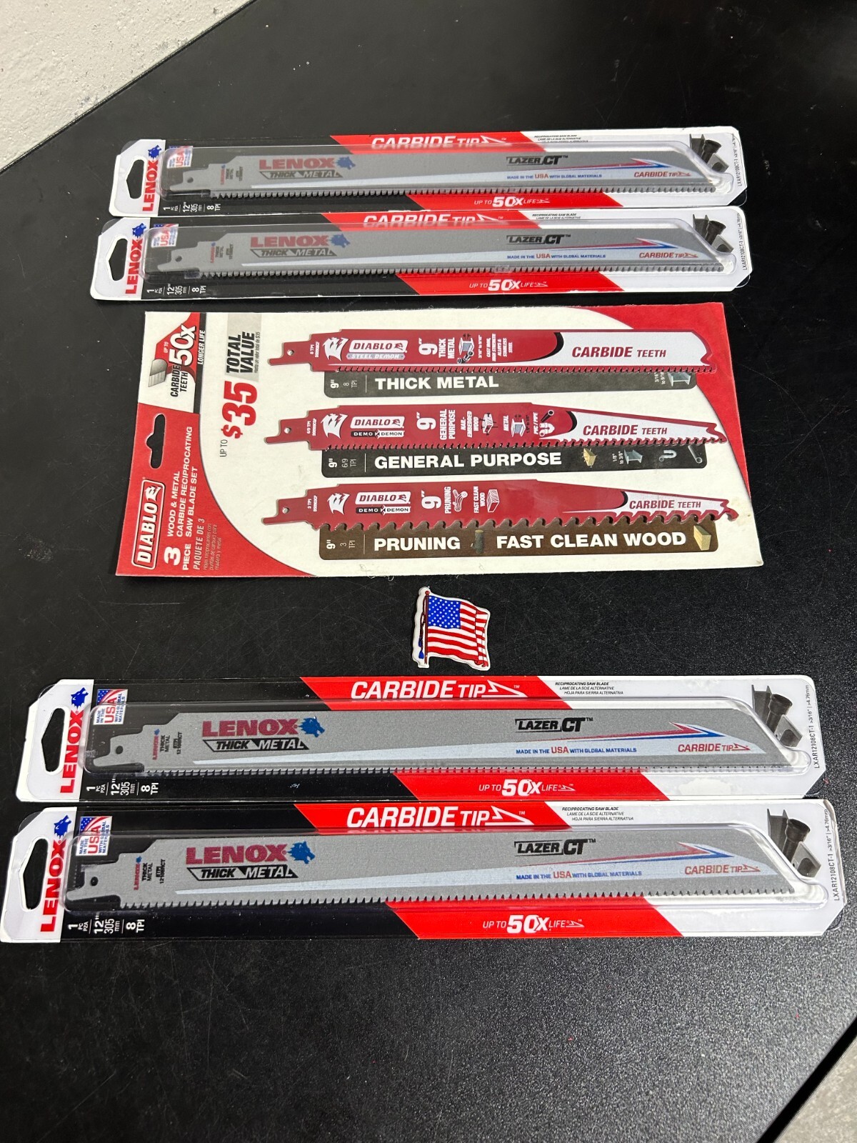 LENOX & DIABLO CARBIDE SAWSALL SAW BLADES QTY (7)  NEW MADE IN USA