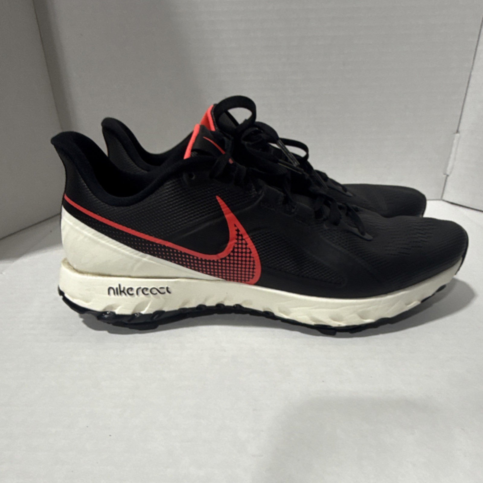 Nike React Infinity Pro Men's Golf Shoes CT6620-002 Black/Sail Crimson Size 11.5