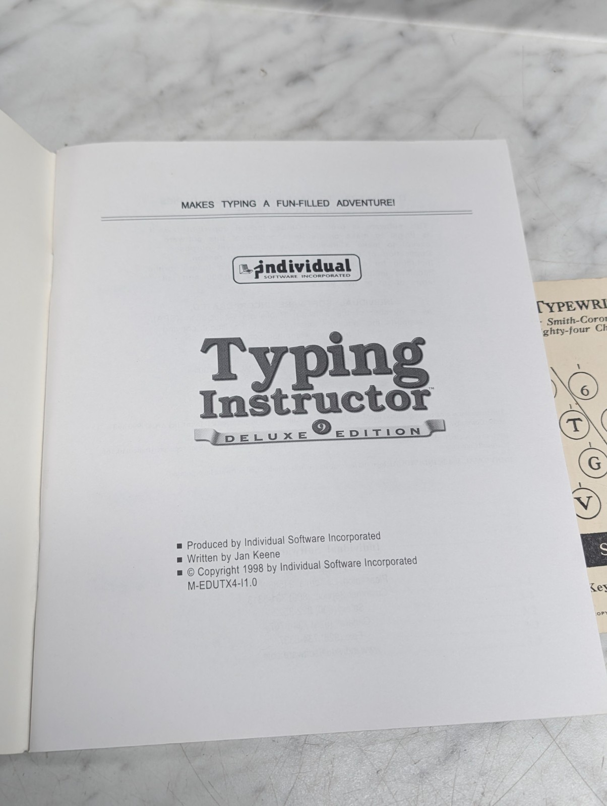 Typing Instructor Deluxe Edition Version 9 User's Guide Individual - MANUAL ONLY