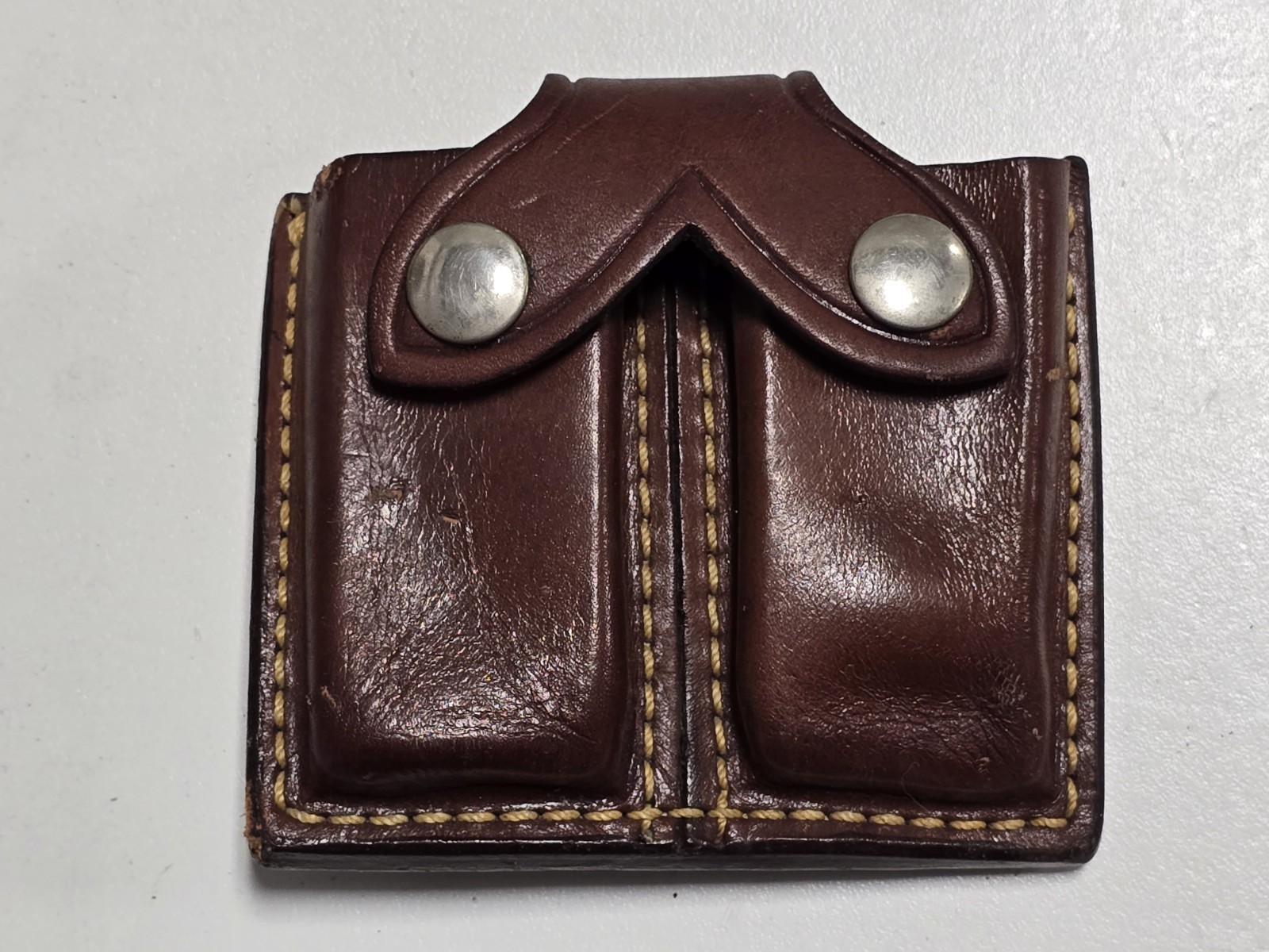Smith & Wesson Double Magazine Ammunition Leather Pouch Case 134