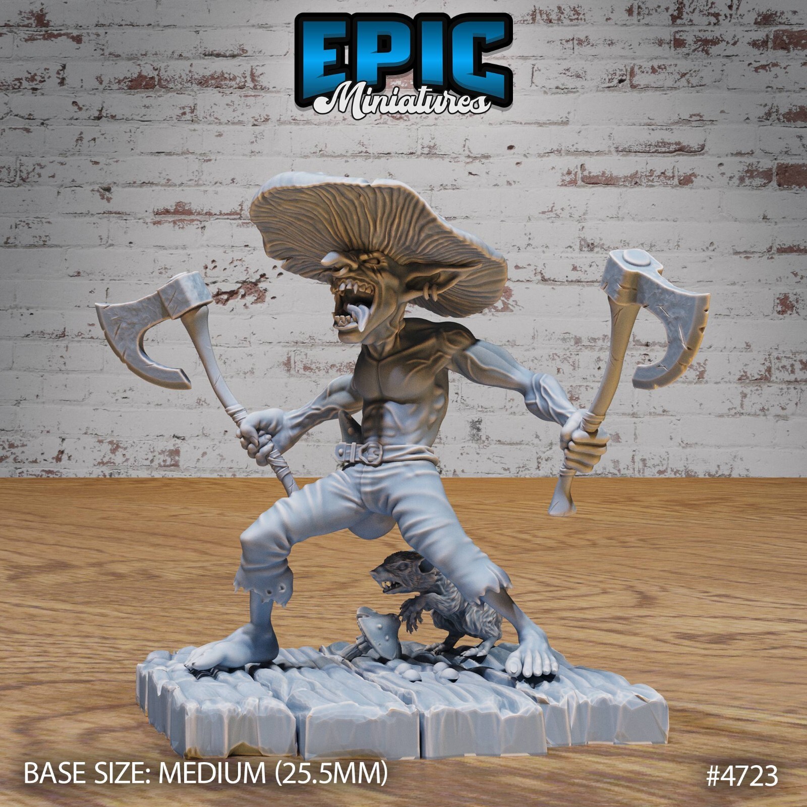 Mushroom Goblin Dungeons and Dragons Miniature D&D, Fantasy Tabletop Miniatures