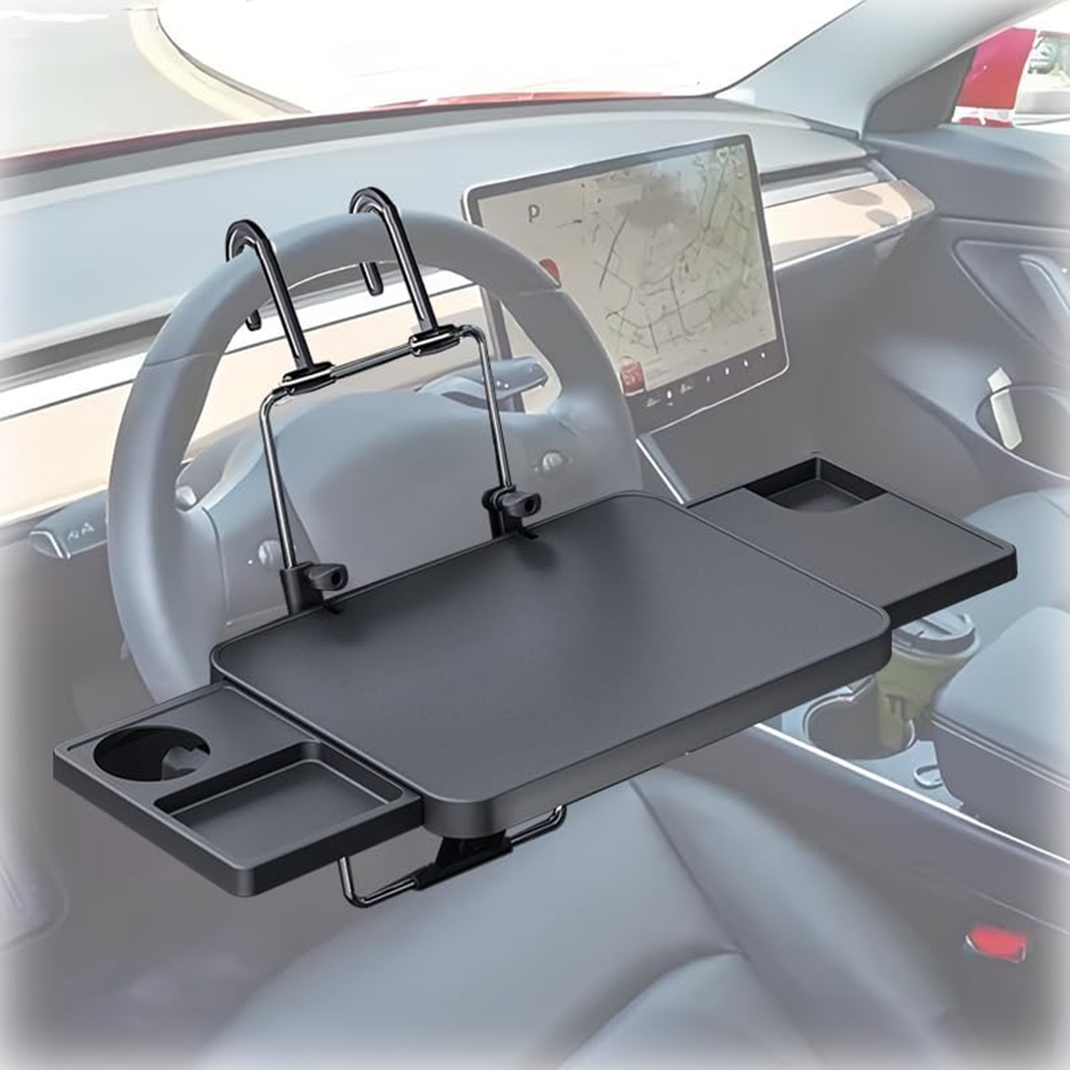 Upgraded Car Steering Wheel Tray Back Seat Table Car Desk for Laptop Adjustable