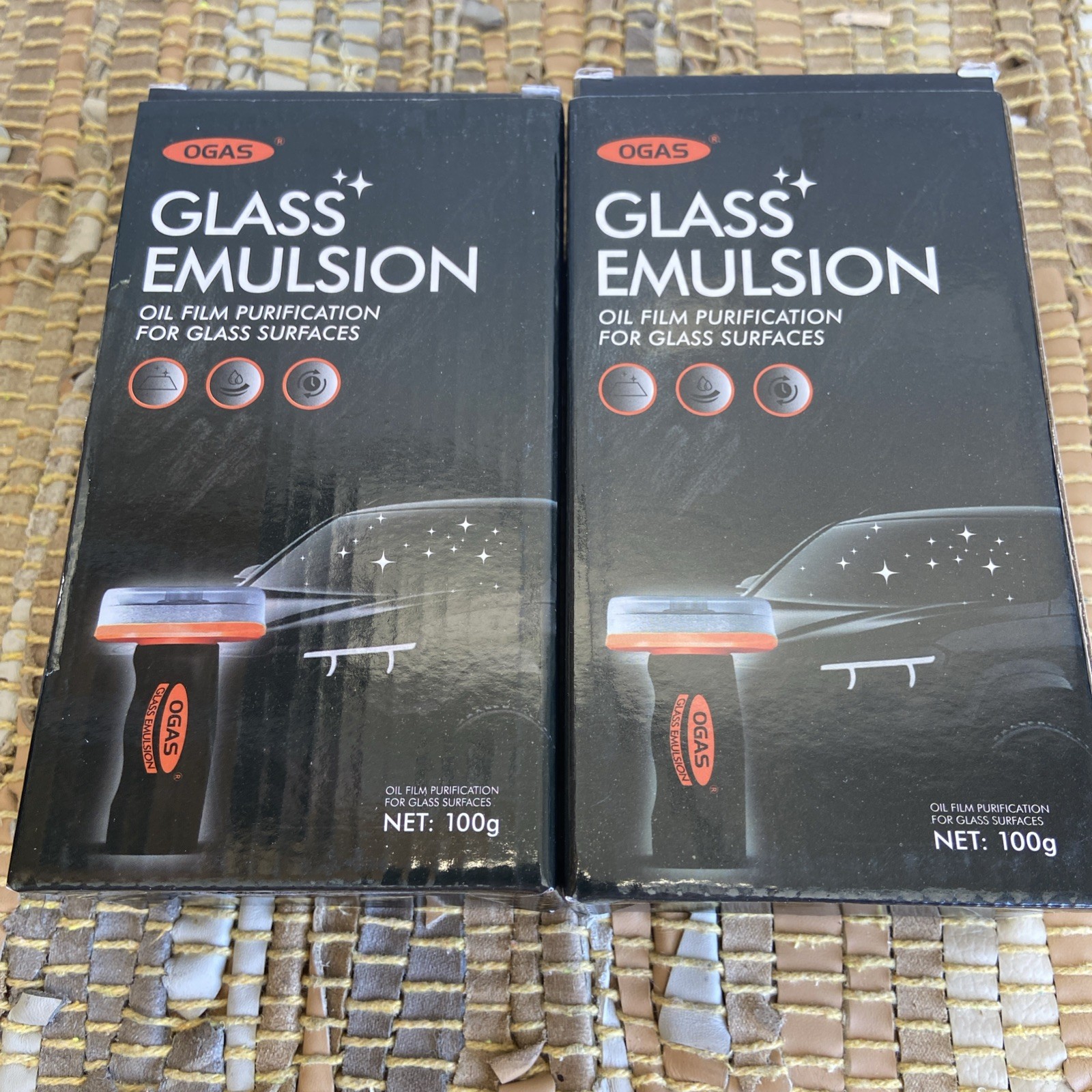 2 Pack OGAS Glass Guard,  Emulsion Cleaner,Glass Handle Oil Film Remover Lotion