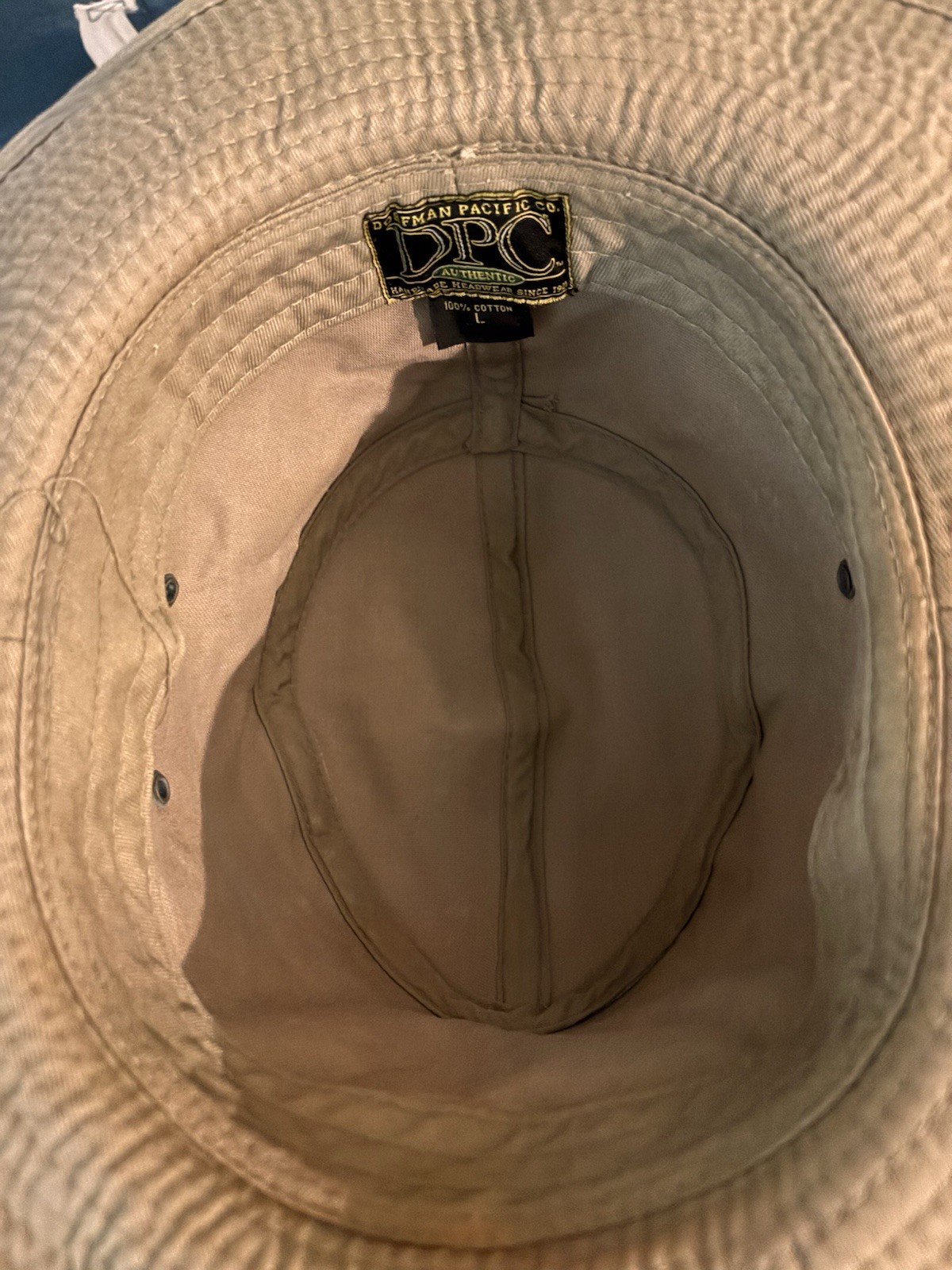 Dorfman Pacific Co. Beige Cotton Wide Brim Hat