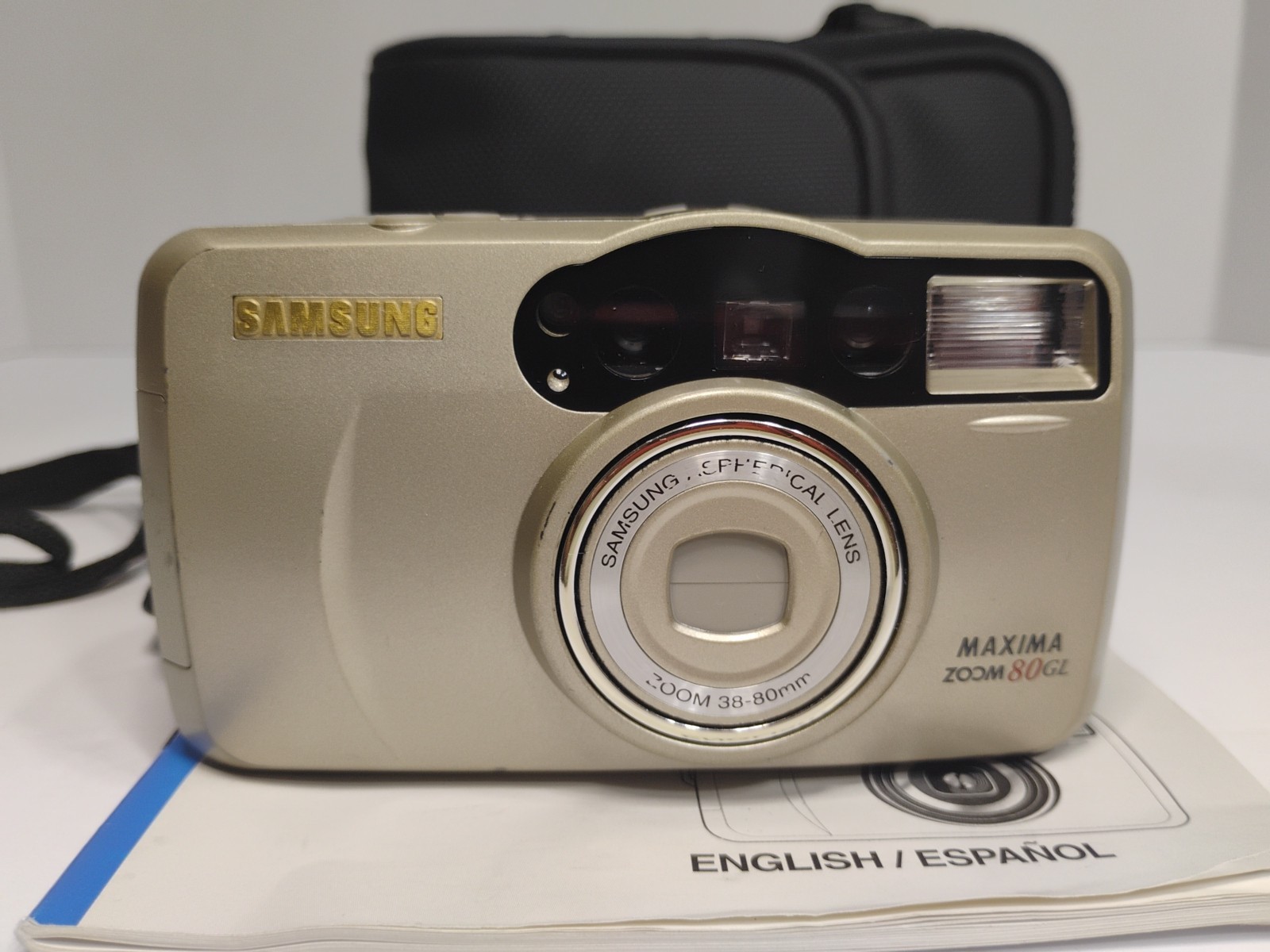 Samsung Maxima Zoom 80GL 35mm Film Camera with Manual & Case Untested