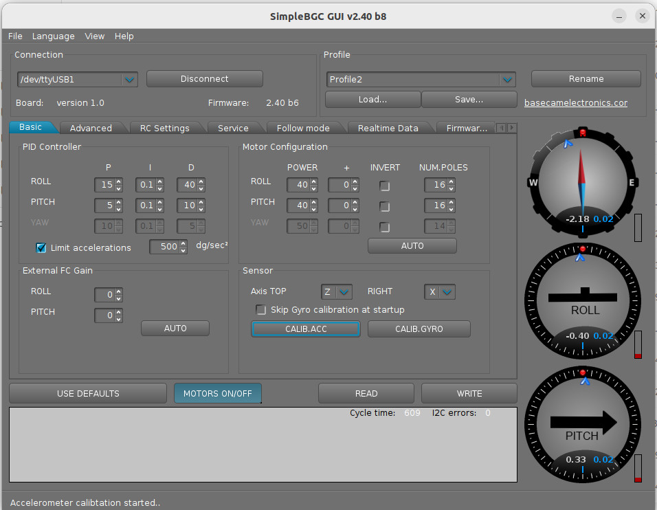 Photohigher AV200 2-Axis Camera Gimbal with BaseCam Gimbal Control Electronics