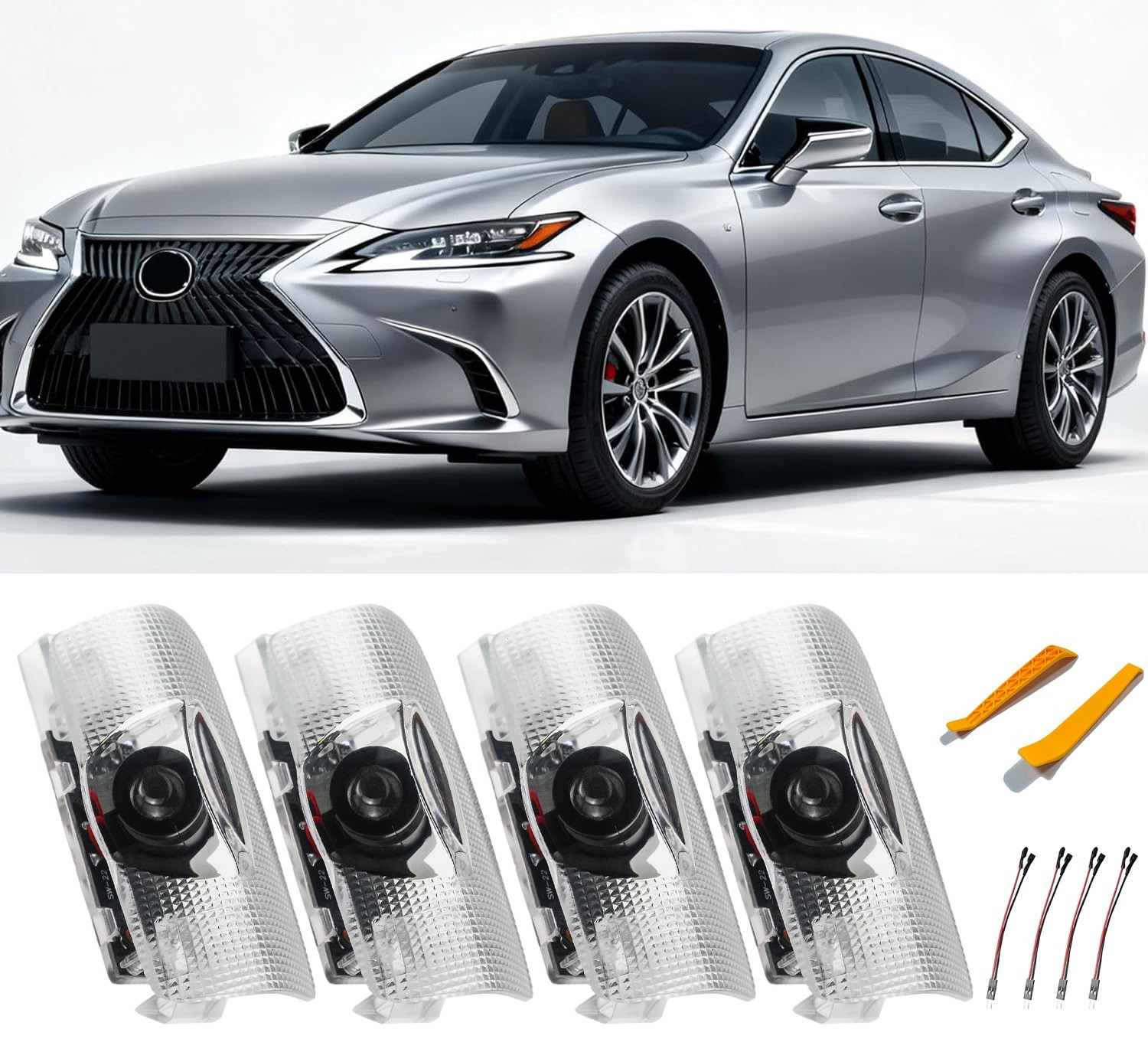 OEM-Replace LED 4PCS Side Door Courtesy Lights Fits Toyota Camry Corolla Prius