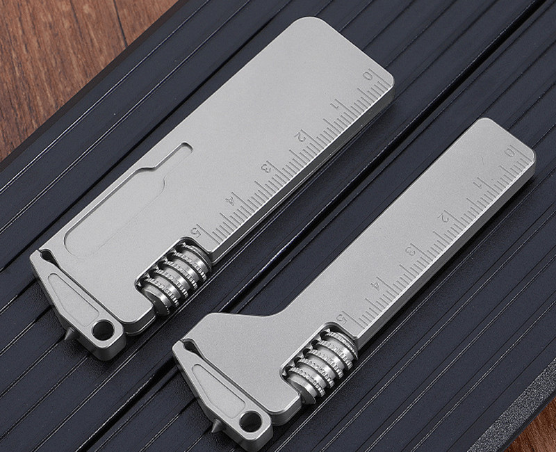 For EDC Titanium Alloy Multi Tool Adjustable Wrench Pocket With Bit Holder HOT