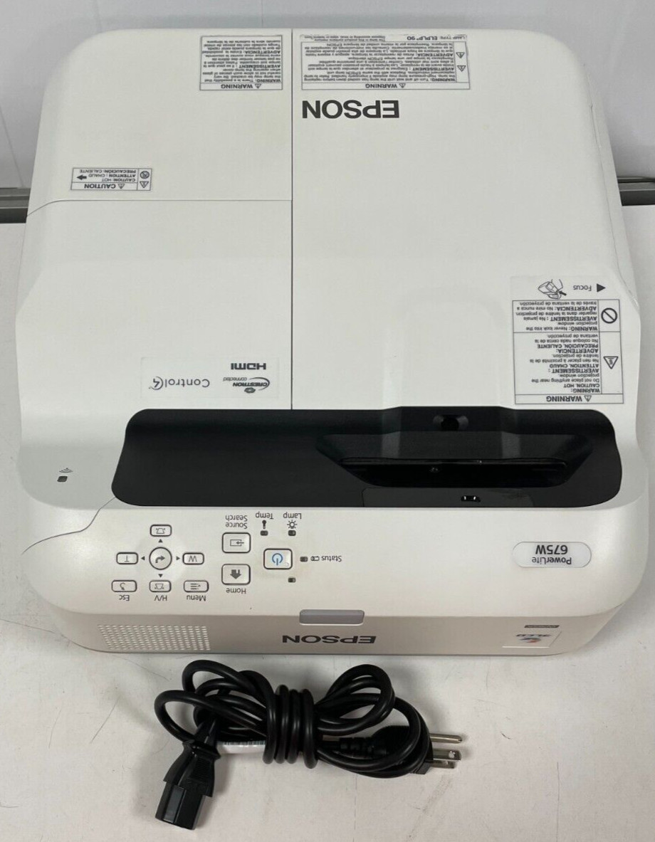 Epson PowerLite Projector 675W  2110 HOURS  21 ECO W/ POWER CORD