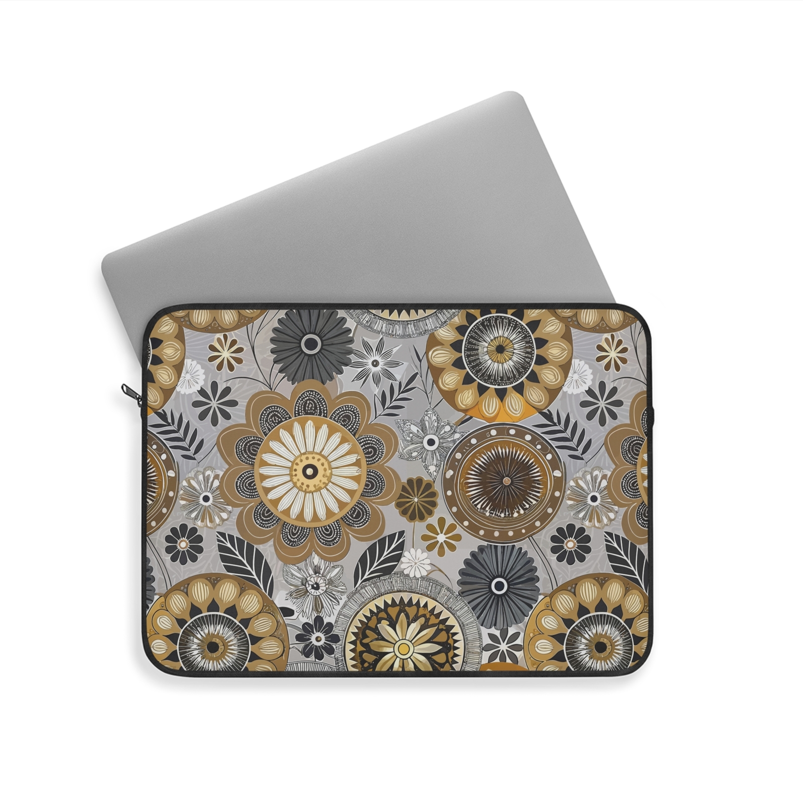 Floral Suzani Inspired Pattern, Laptop Sleeve, Stylish Computer Case