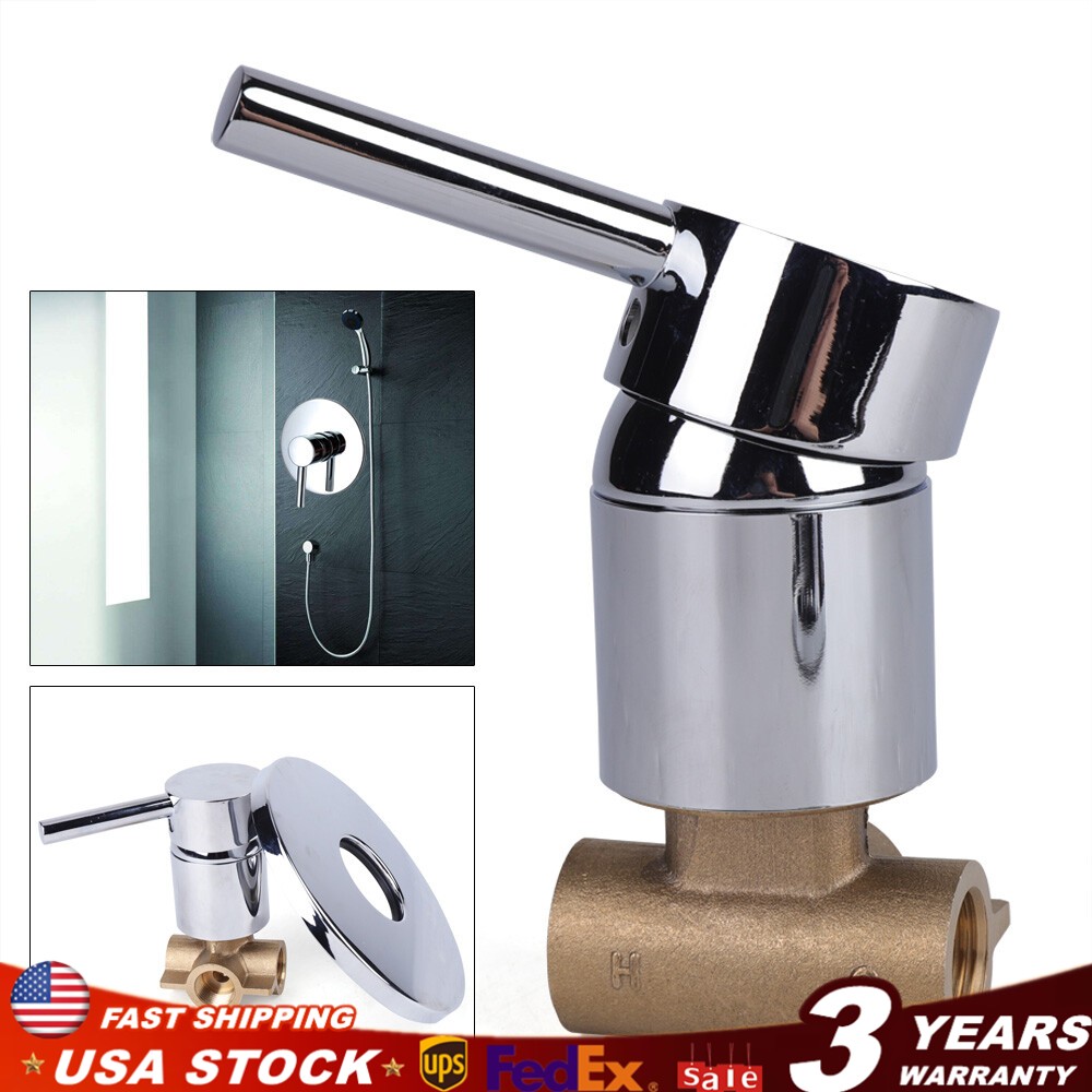 Shower Tap Control Valve Single Handle Brass Hot & Cold Mixer Faucet Wall Mount