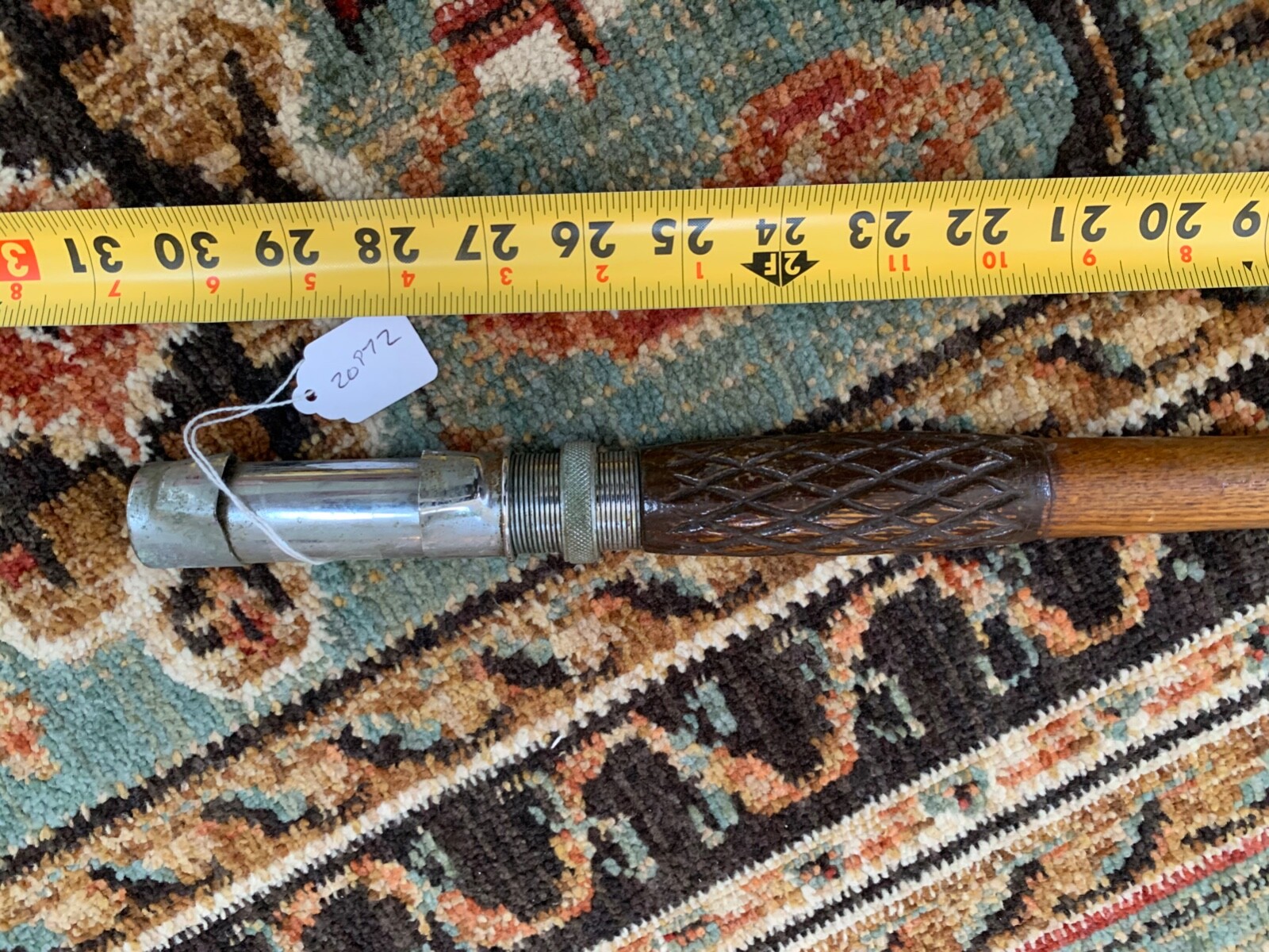 Antique custom  fishing rod bottom half  only (lot#20972)
