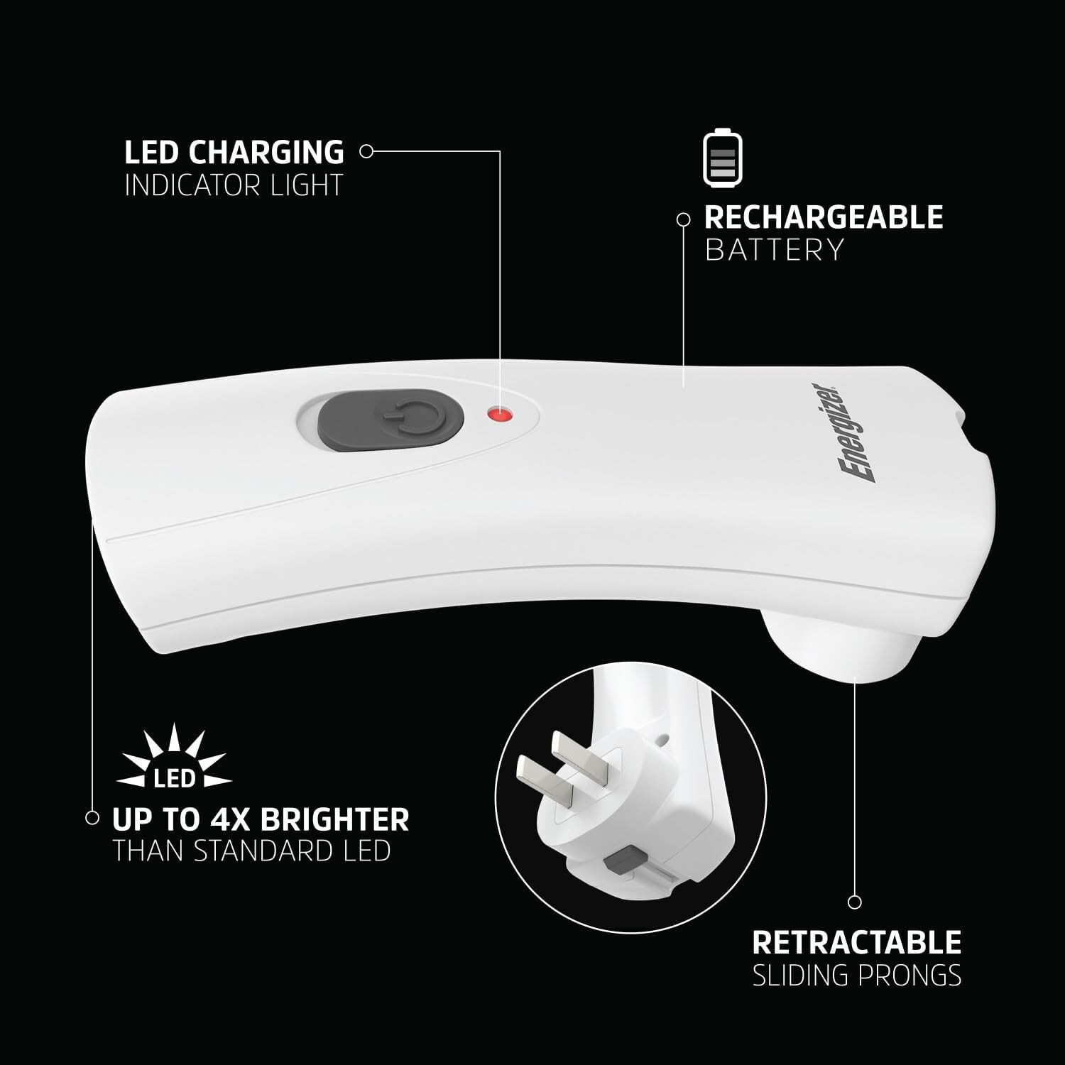 3-Pack Weatheready Rechargeable LED Handheld Lights for Emergency Preparedness